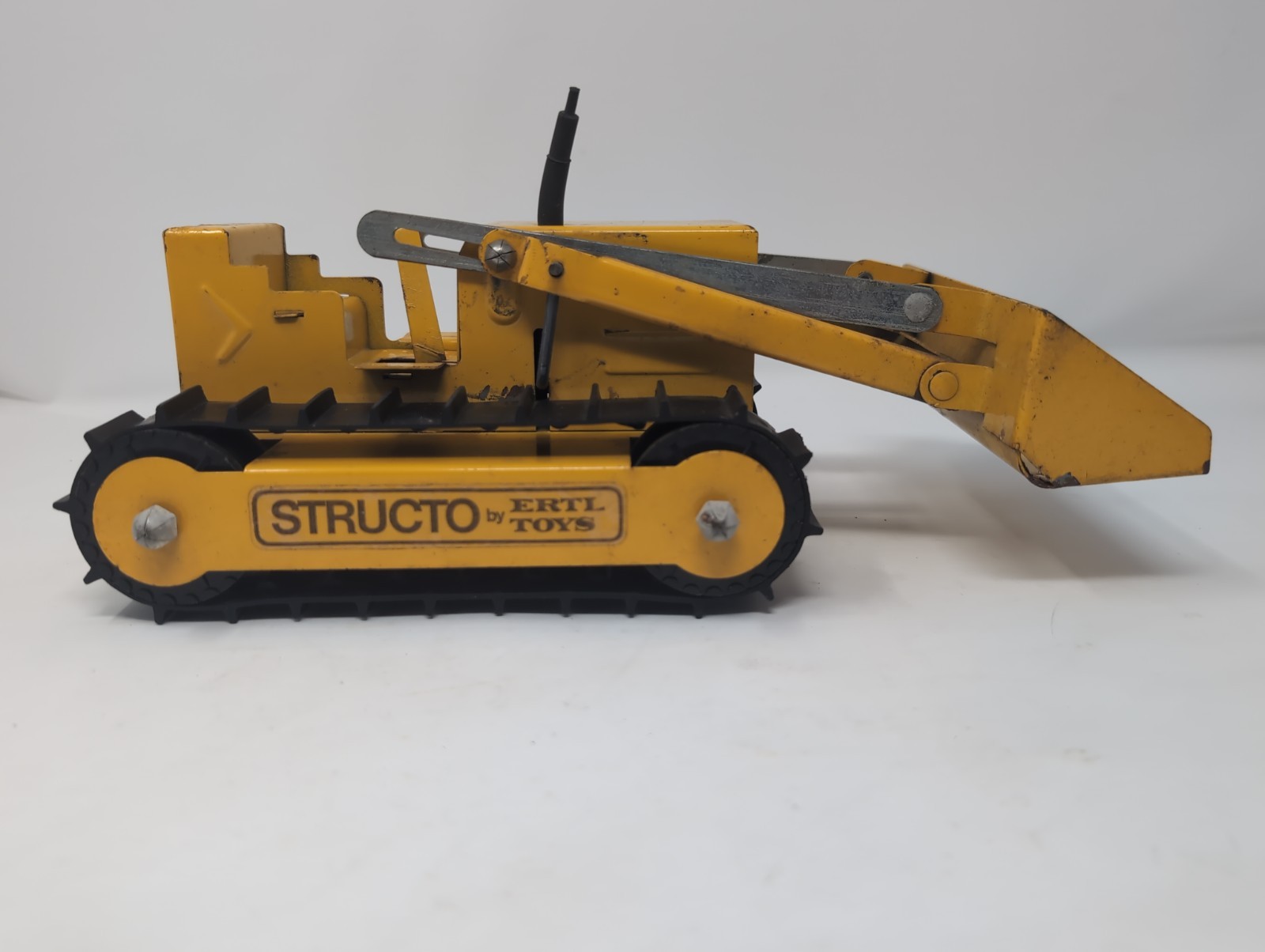 Vintage 1970s Structo by ERTL Toys Pressed Steel Hi-Lift Bulldozer Complete