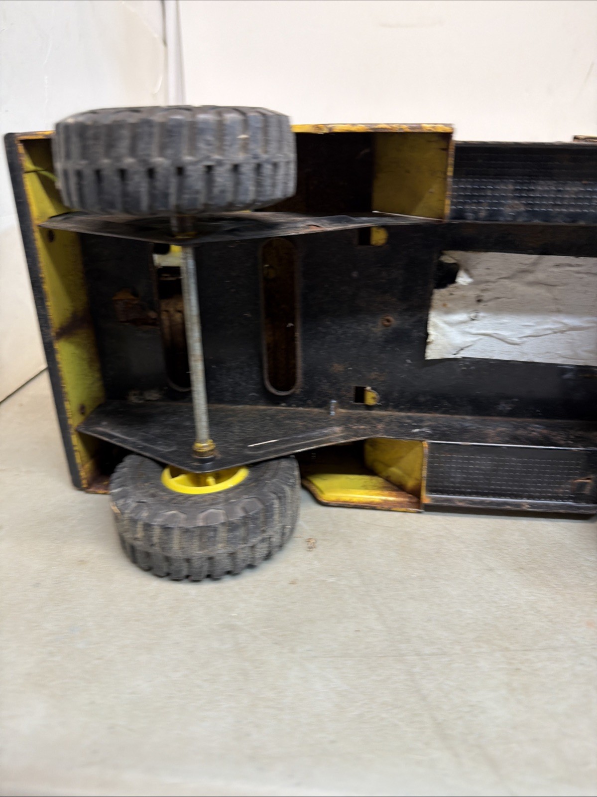 Vintage 1960s NY-LINT Toy Truck Michigan Equipment Crane Metal Pressed Steel
