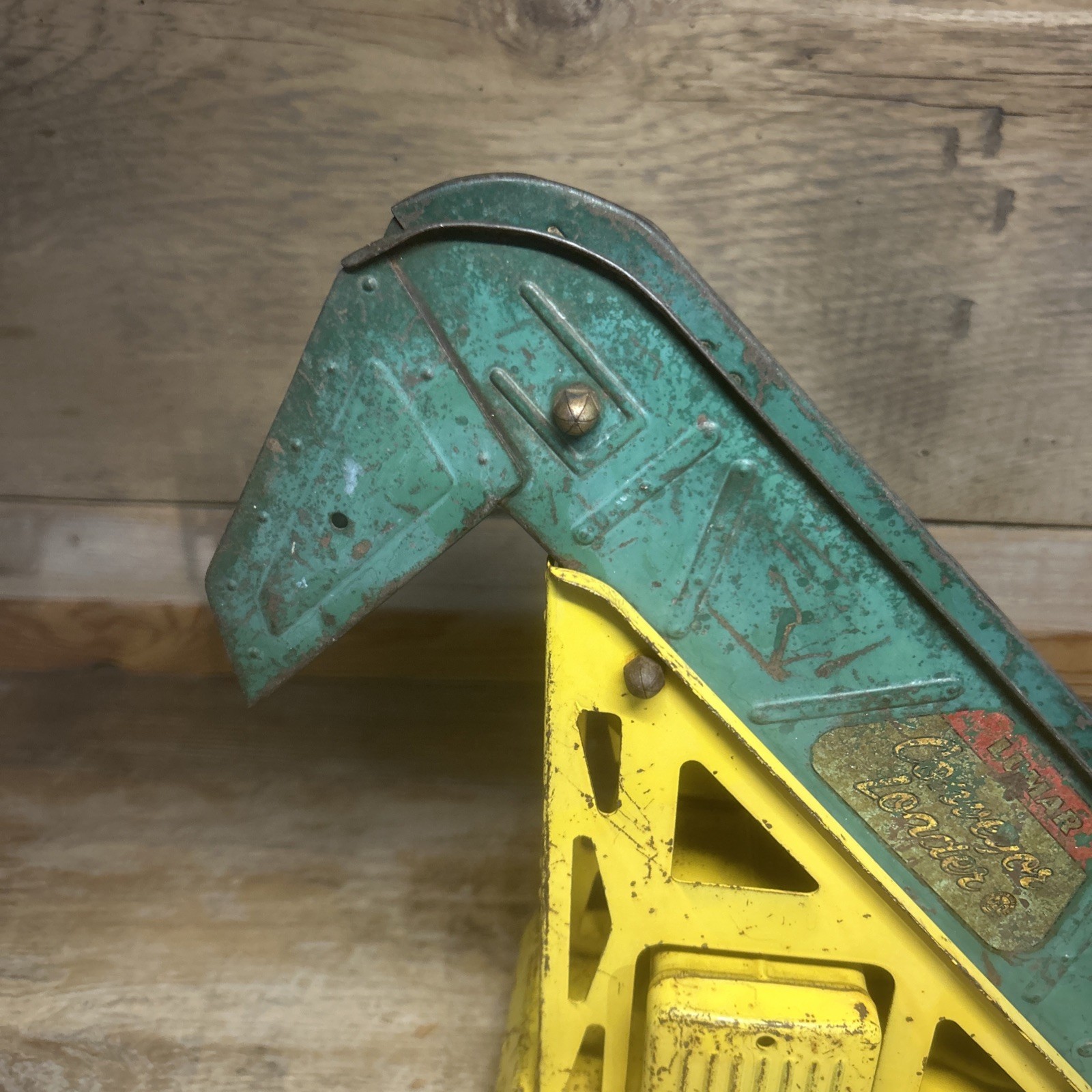 Vintage Marx Lumar Conveyor Loader Pressed Steel Toy Yellow Green Parts, Restore