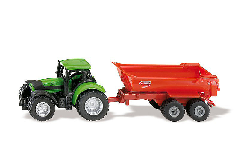 SIKU 1632 BLISTER PACK Agrotron 265 Tractor With Half Pipe Tipper Diecast Model
