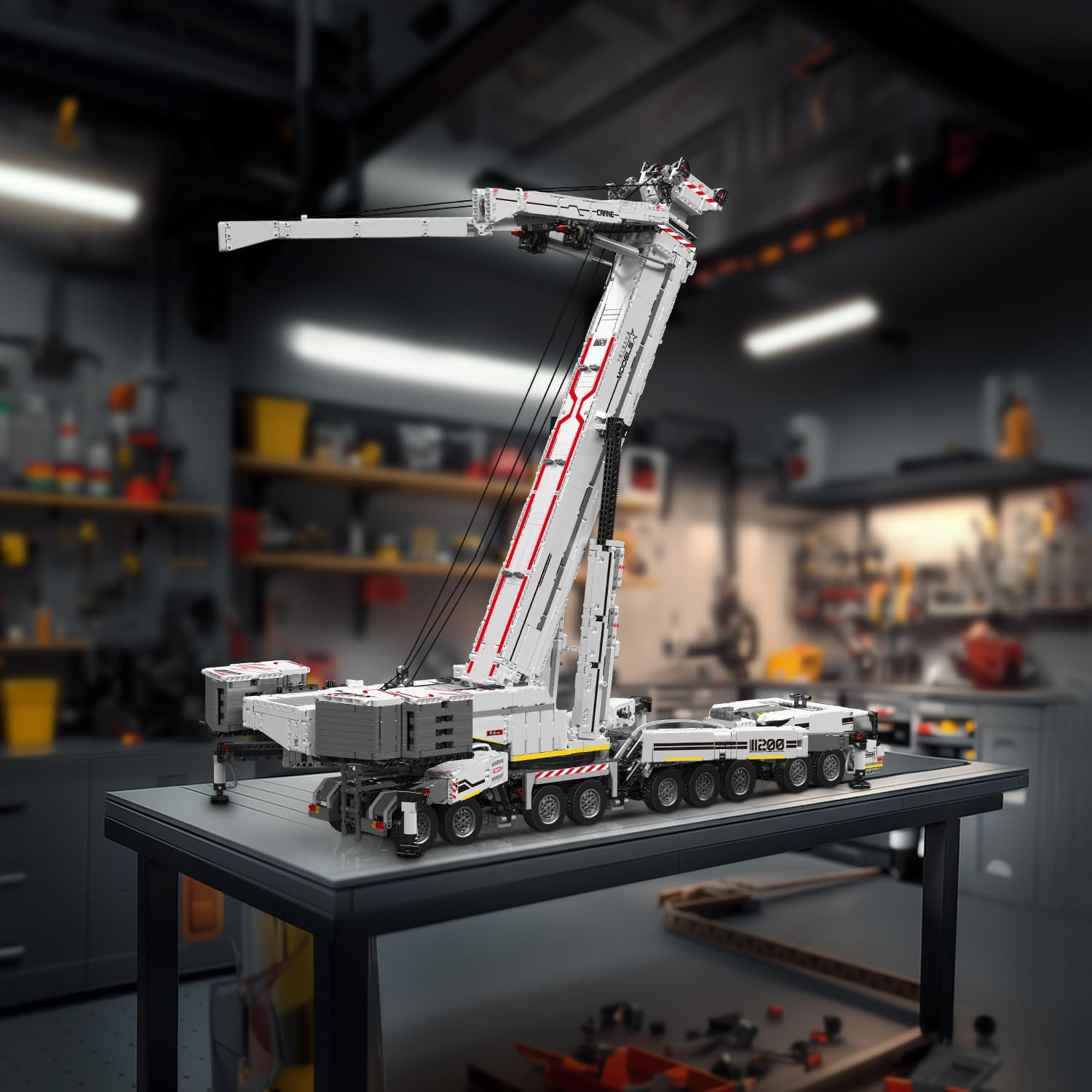 Heavy Crane Building Kit, 8506 Pieces Large Crane Truck Model Kit with 20 Motors