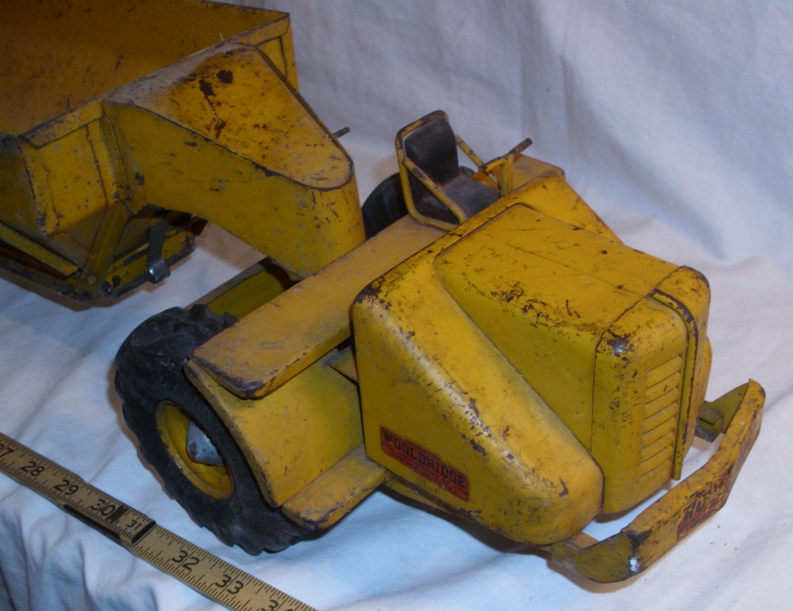 DOEPKE MODEL TOYS WOOLDRIDGE DUMP BOTTOM EARTH MOVER STEEL TOY 1948