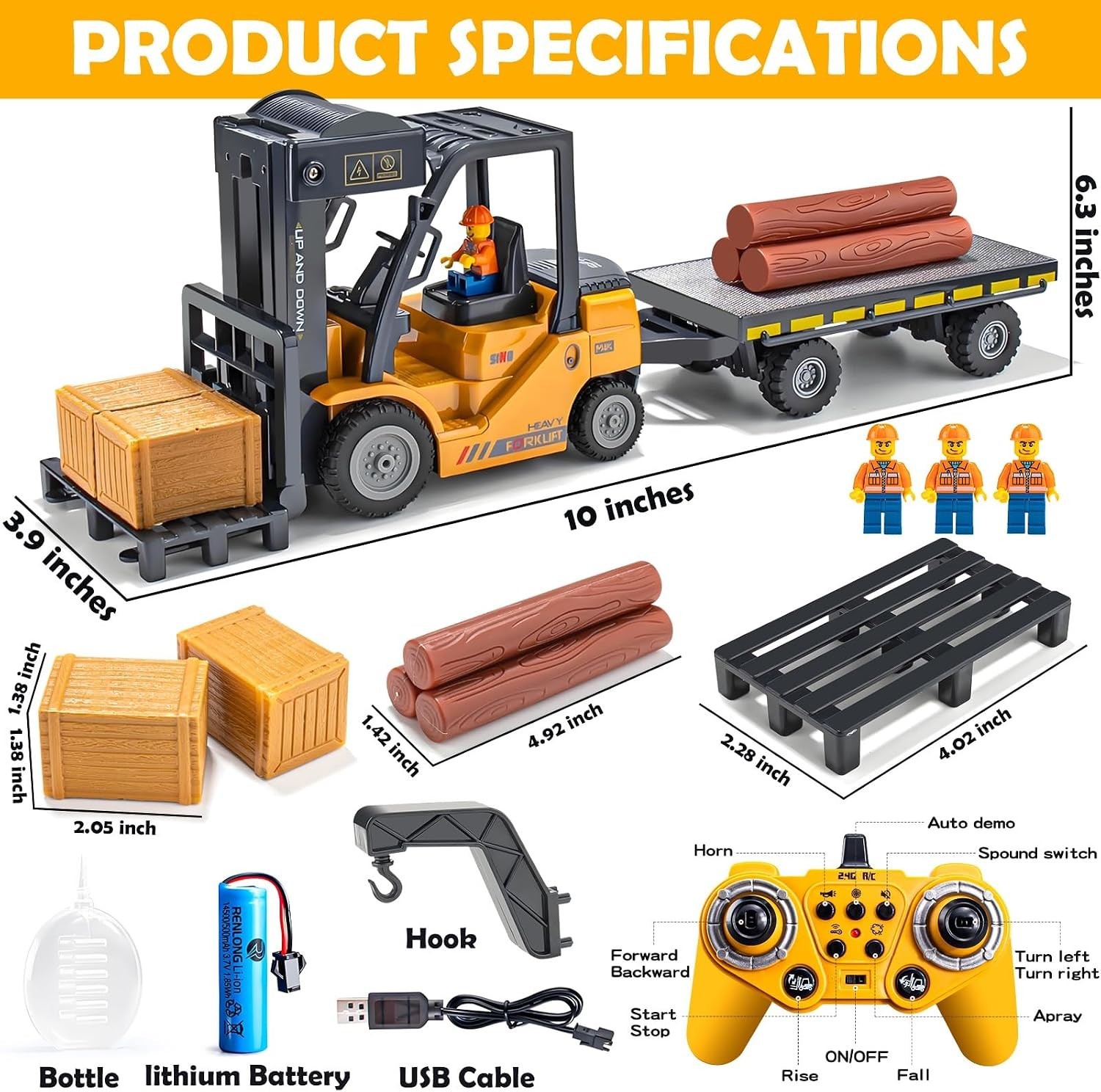 Rechargeable RC Forklift Truck Set