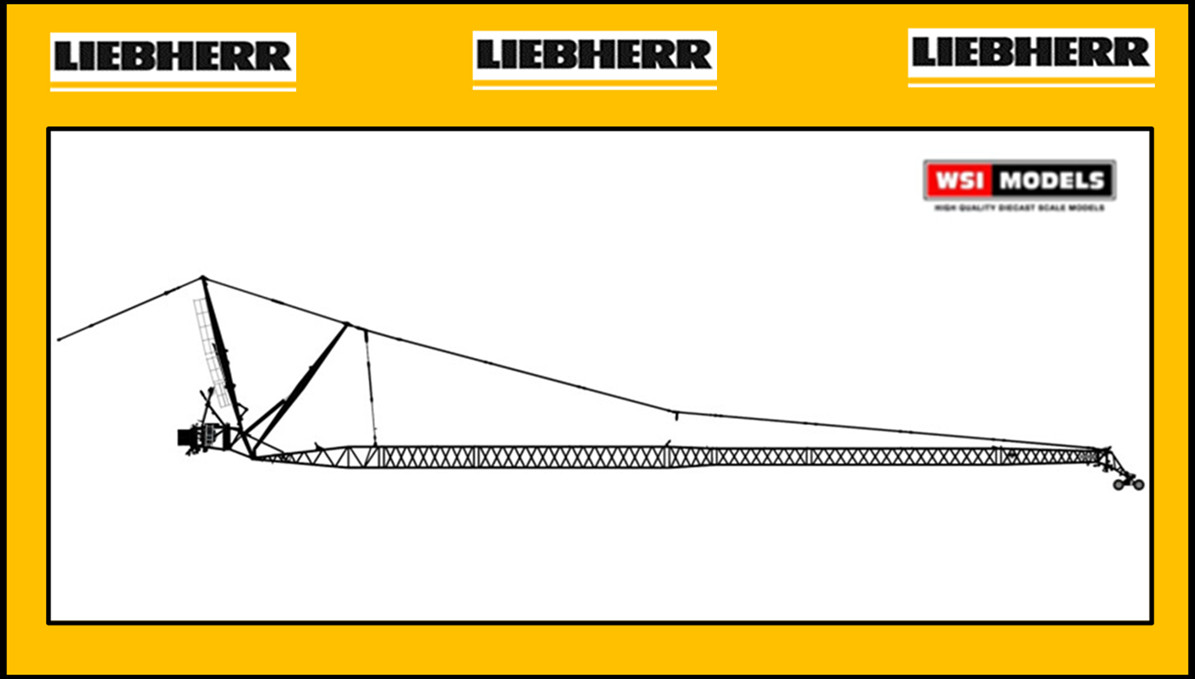 1/50 WSI Liebherr LTM 1500 / 1650 / 1750 Mobile Crane Jib in BLACK – FREE SHIP