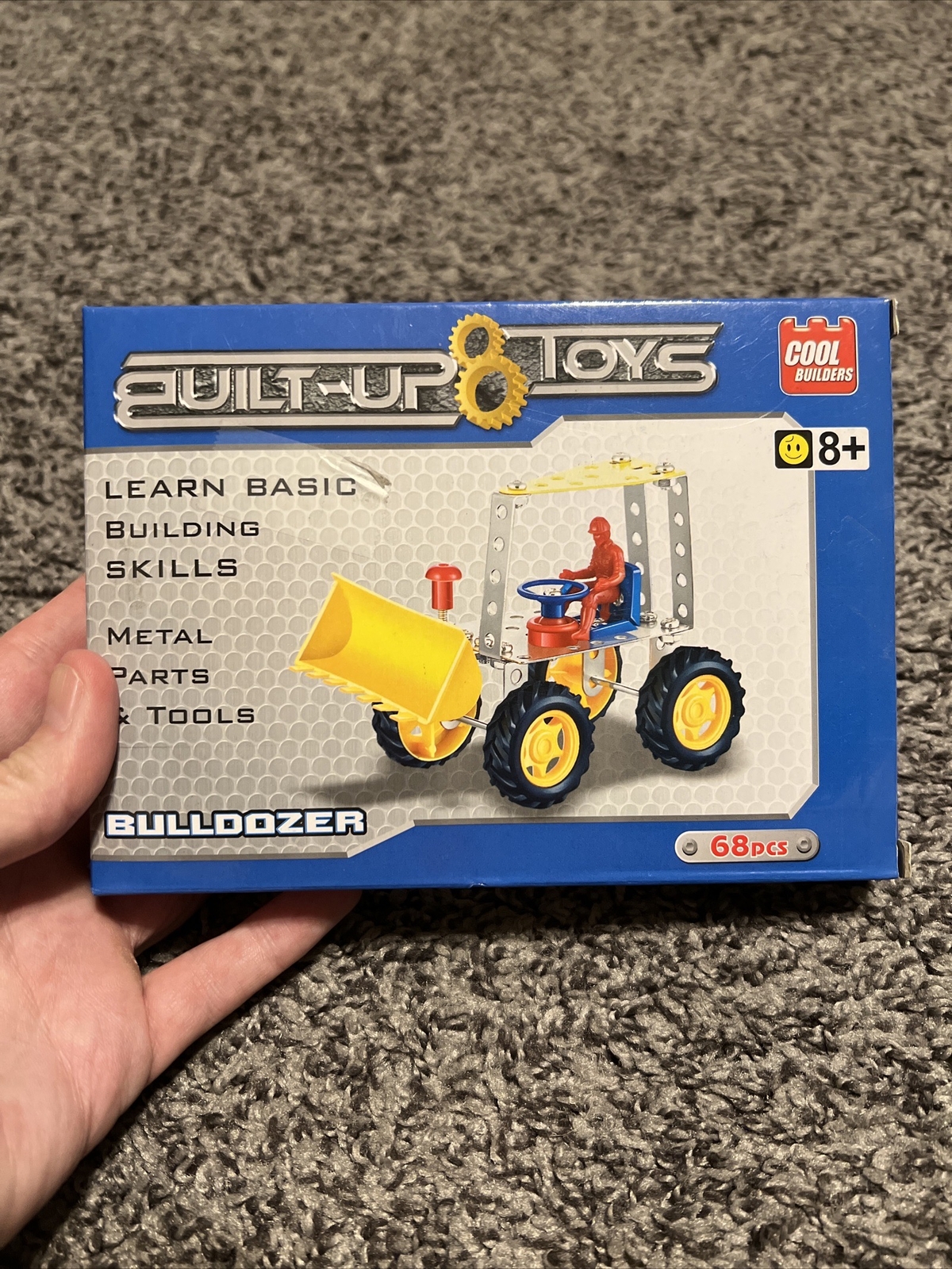 Built Up Toys Bulldozer 68 pcs Cool Builders 8+ Learn Building Metal & Plastic