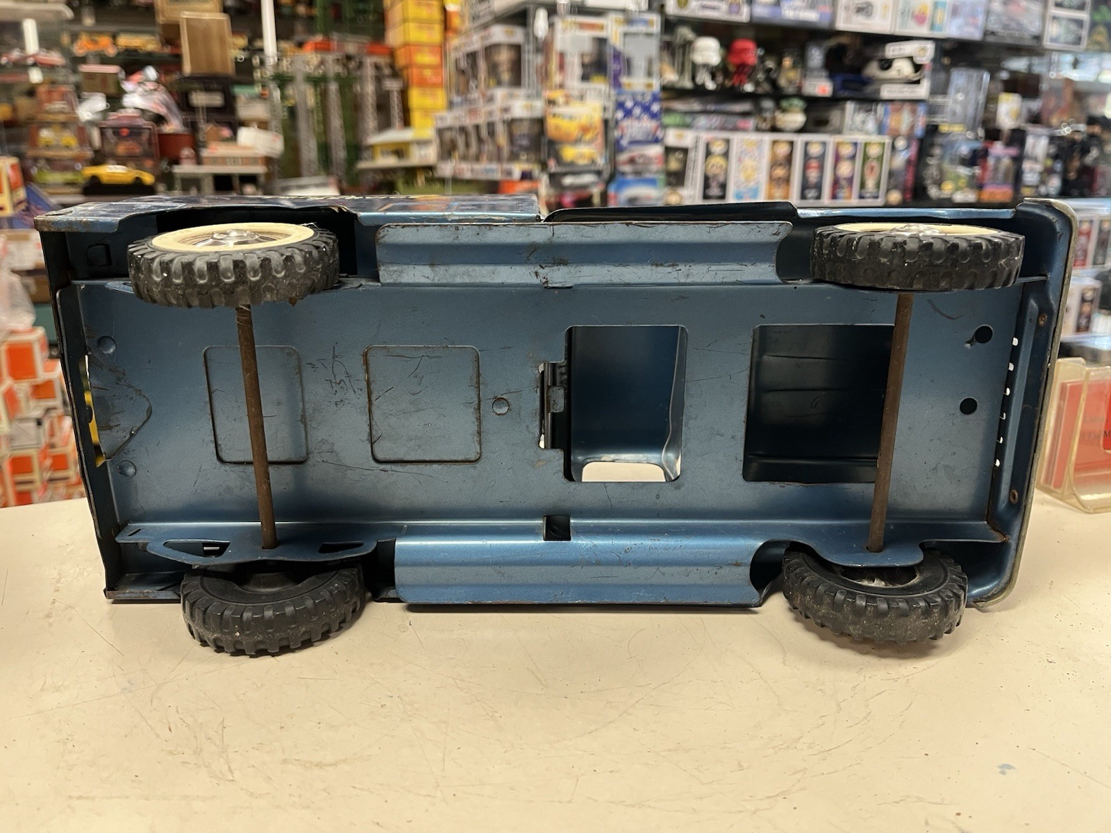 * VINTAGE TONKA SERVICE TRUCK PRESSED STEEL BLUE 13 INCHES LONG *ST