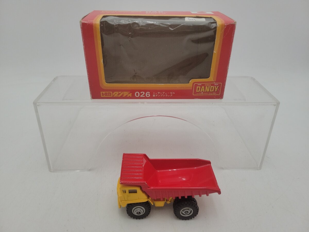 Shinsei 10 1:83 Scale Tomica Dandy Yellow & Red Heavy Dump Truck Die Cast Model