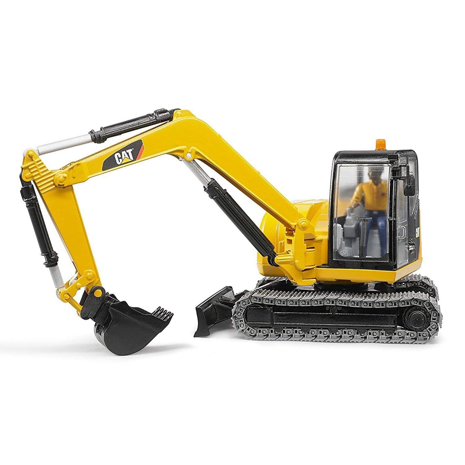 Cat Mini Excavator Toy With Construction Worker Age 4 And Up Interactive Play