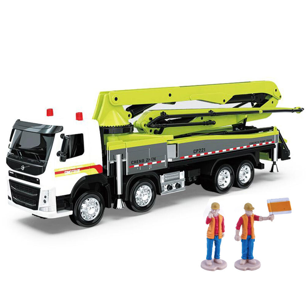 1:50 Concrete Pump Truck Toy Diecast Construction Vehicle Model Boys Toys Green