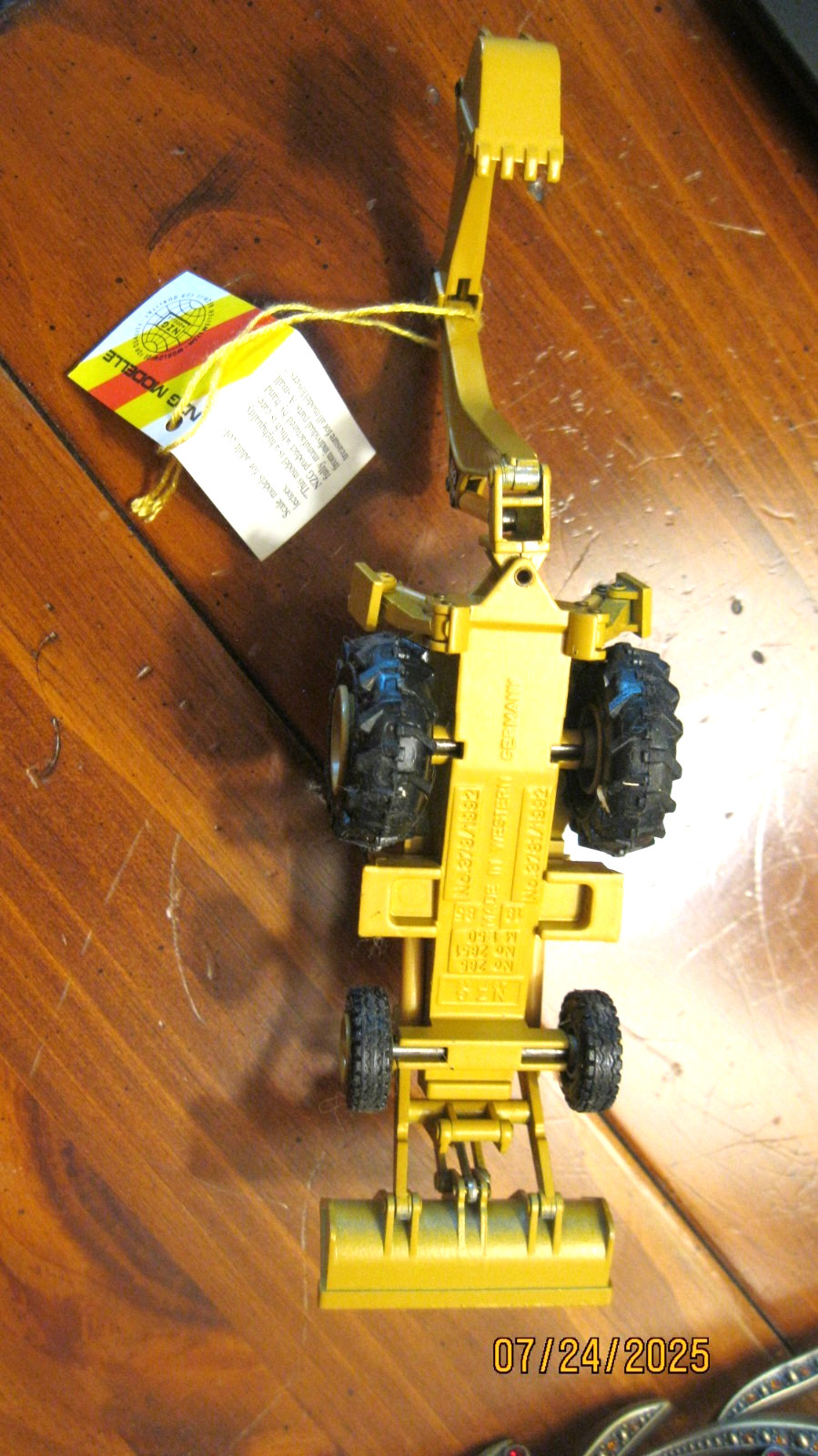 VINTAGE NZG CAT 1990 MINI 416B BACKHOE LOADER 1:50 W. GERMANY