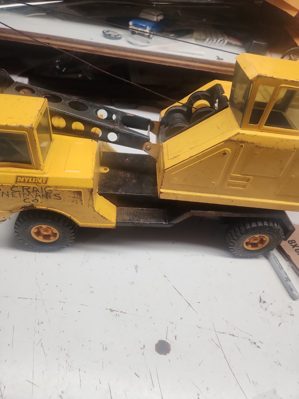 Vintage NYLINT MICHIGAN CRANE PRESSED STEEL 60&rsquo;S