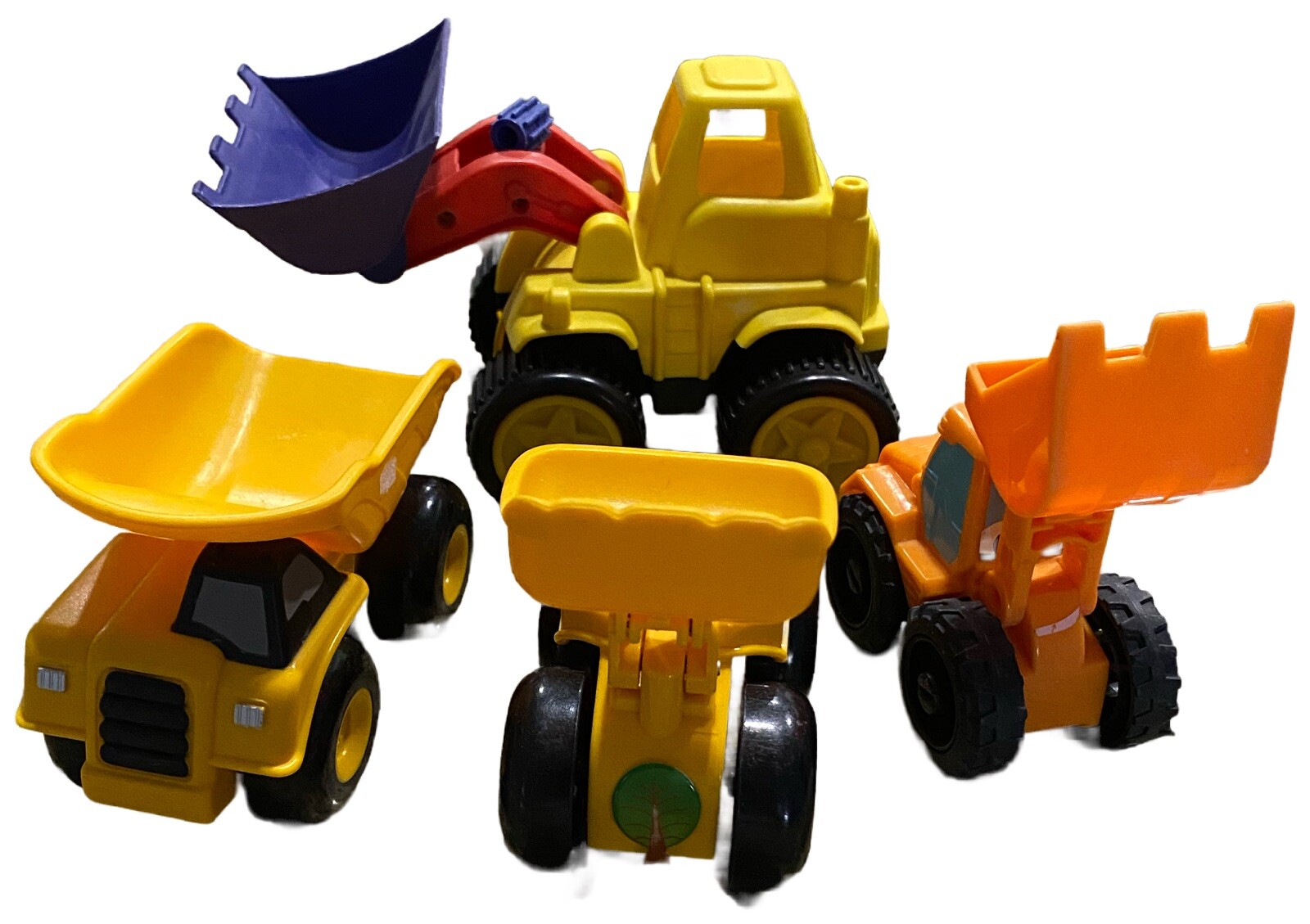4 Plastic Construction Vehicles CAT Caterpillar Play-Doh Chuck & Friends Loader