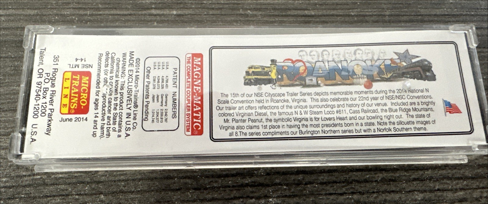 Micro-Trains N Scale 2014 Roanoke Cityscape Trailer – Norfolk Southern NIB!