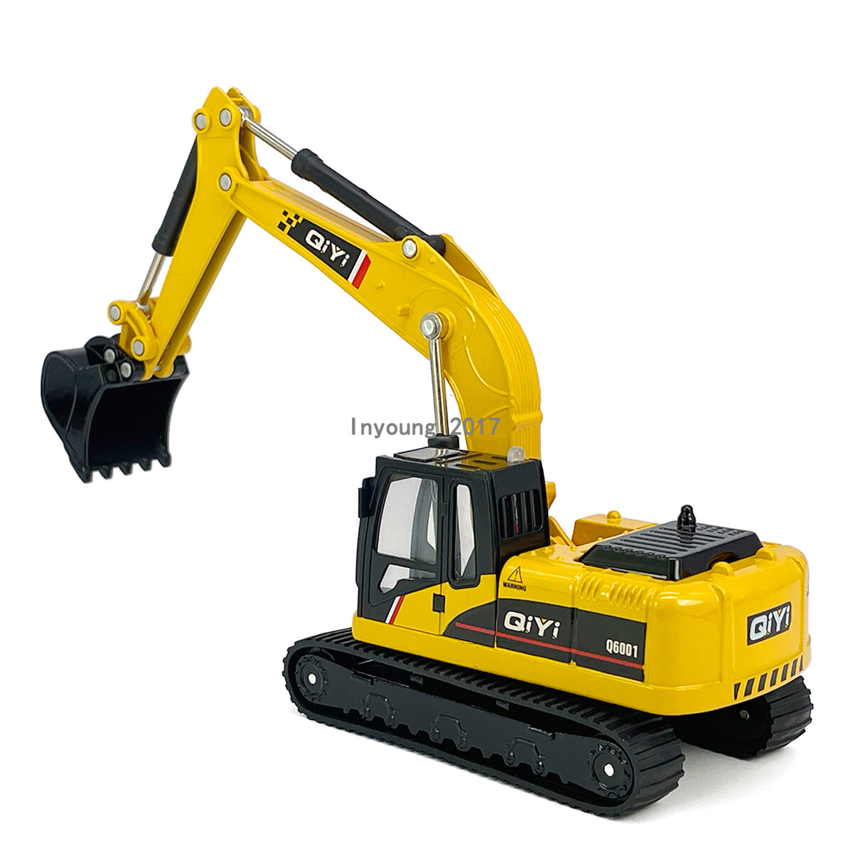 Excavator Toy Model Diecast Construction Equipment Toys with Light Sound Yellow