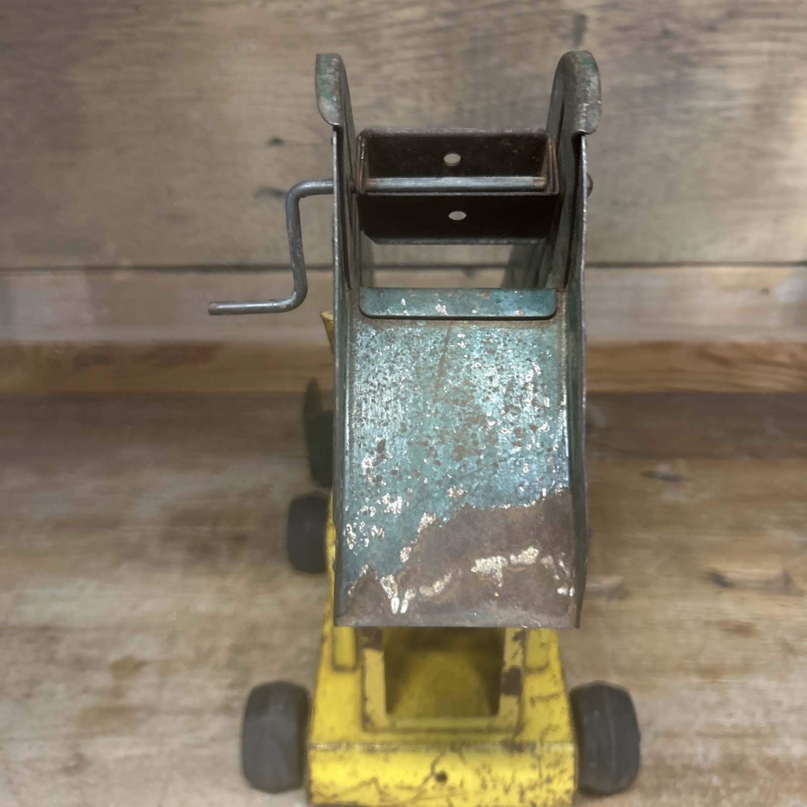 Vintage Marx Lumar Conveyor Loader Pressed Steel Toy Yellow Green Parts, Restore