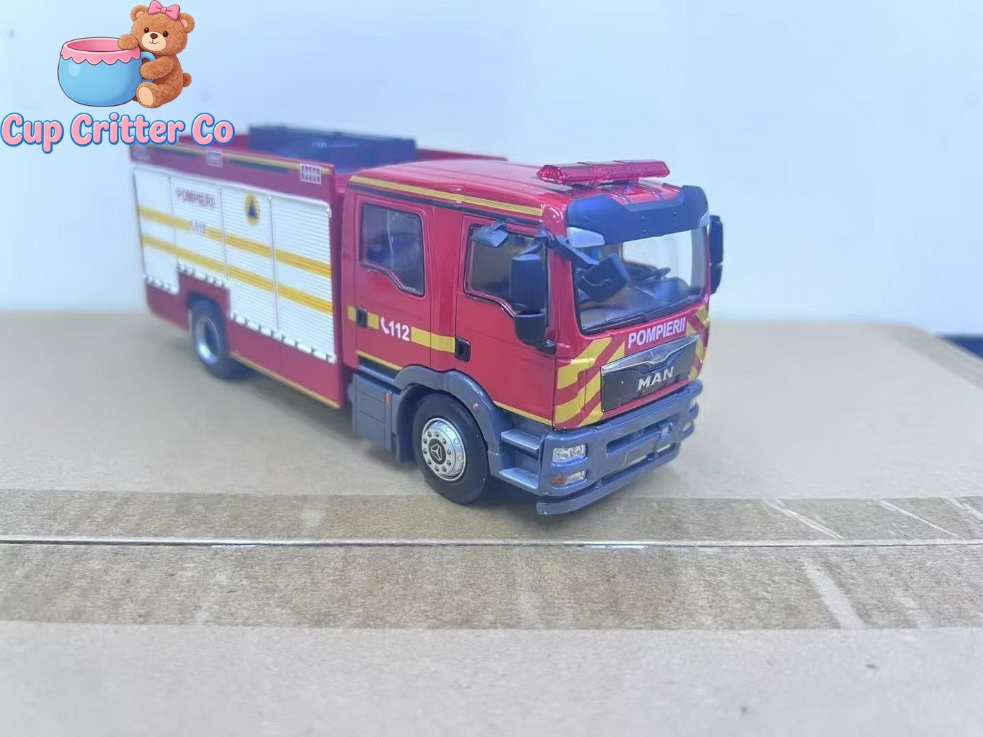 1/43 Scale MAN POMPIER II Fire Truck Diecast Model Toy Gift Collection