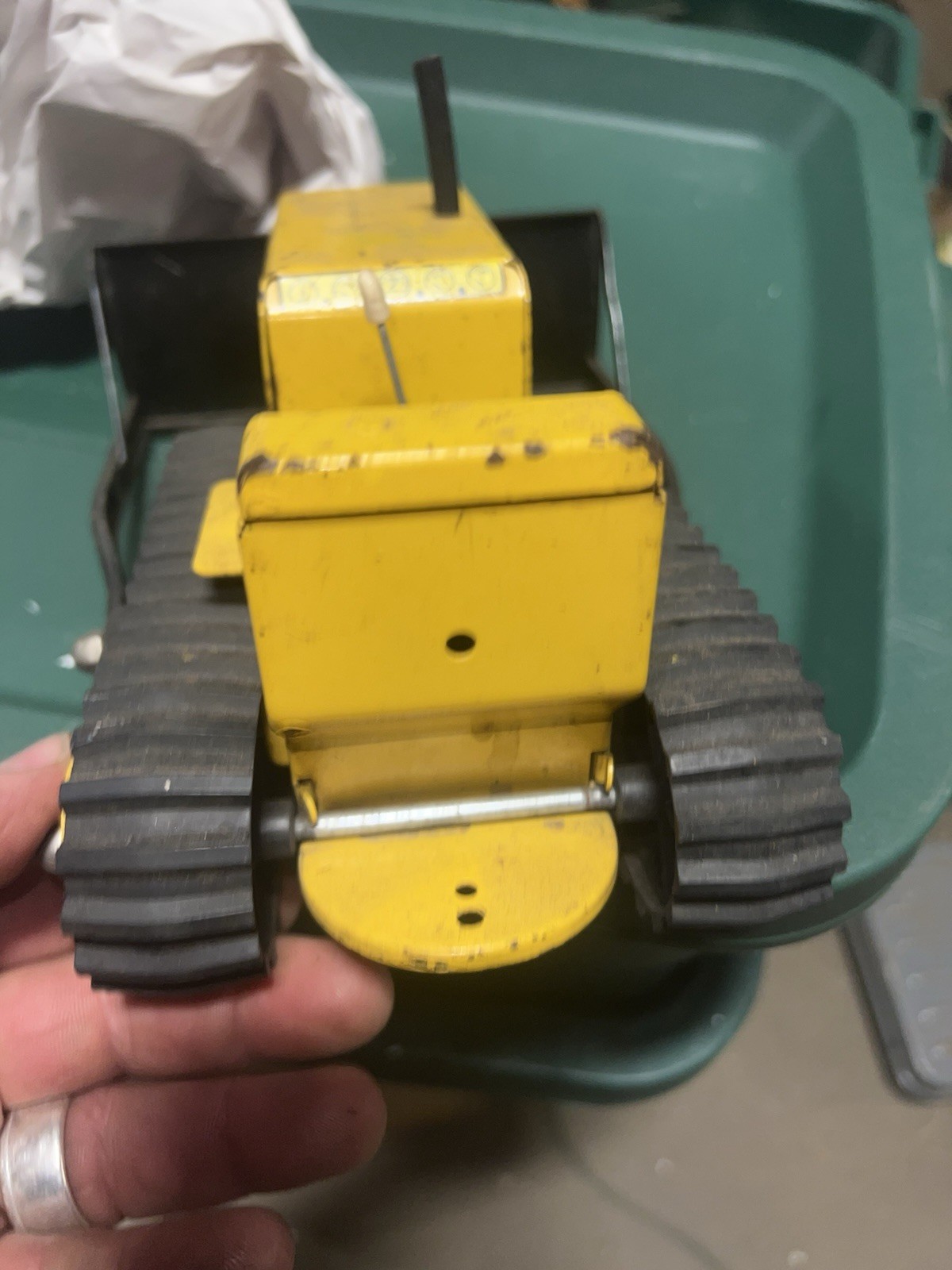 Vintage 1960’s no 300 Yellow Tonka Bulldozer original toy w play wear AS IS
