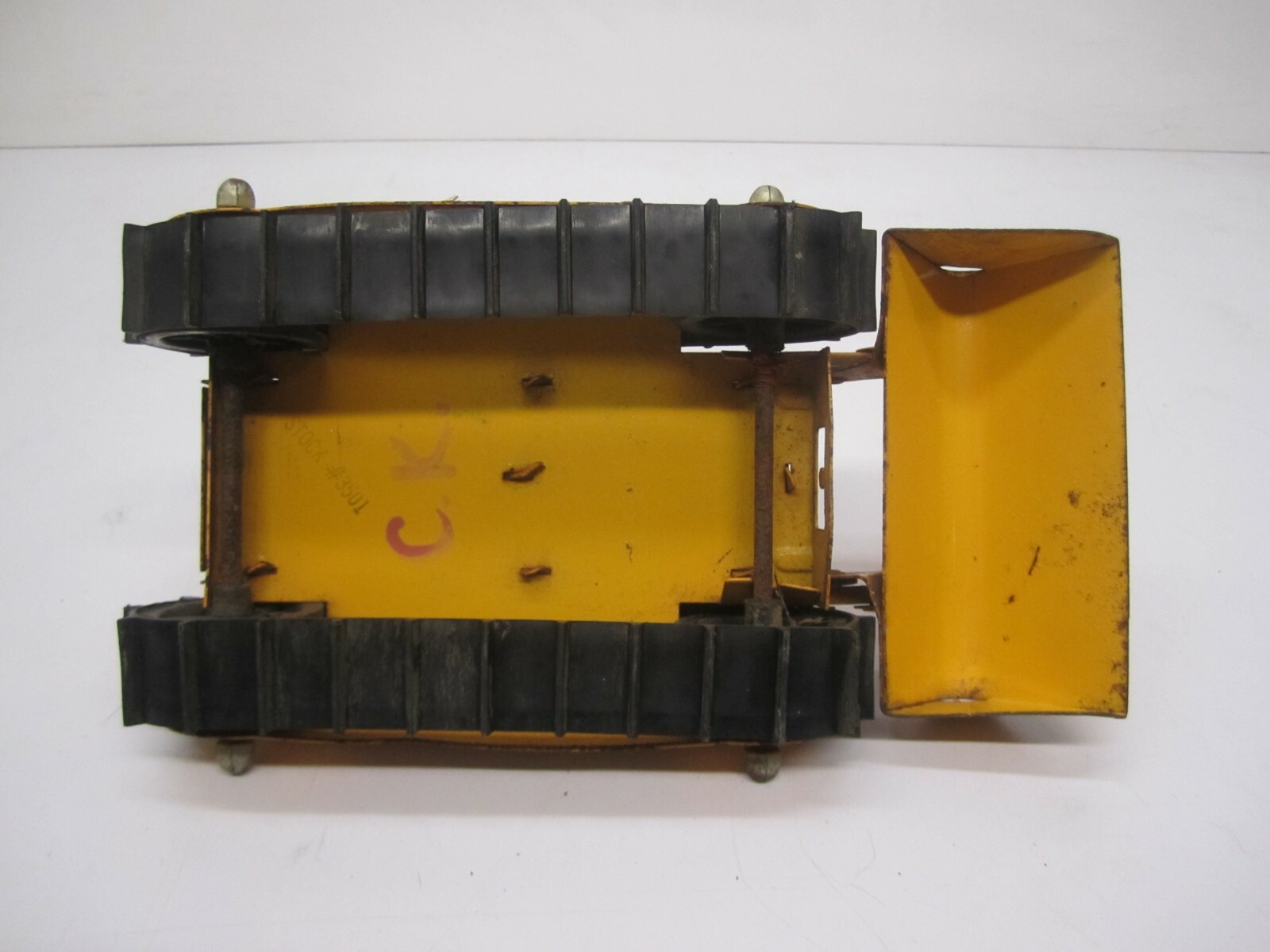 Vtg ERTL Toys Structo 3501 Construction Hi-Lift Bulldozer Toy Pressed Steel