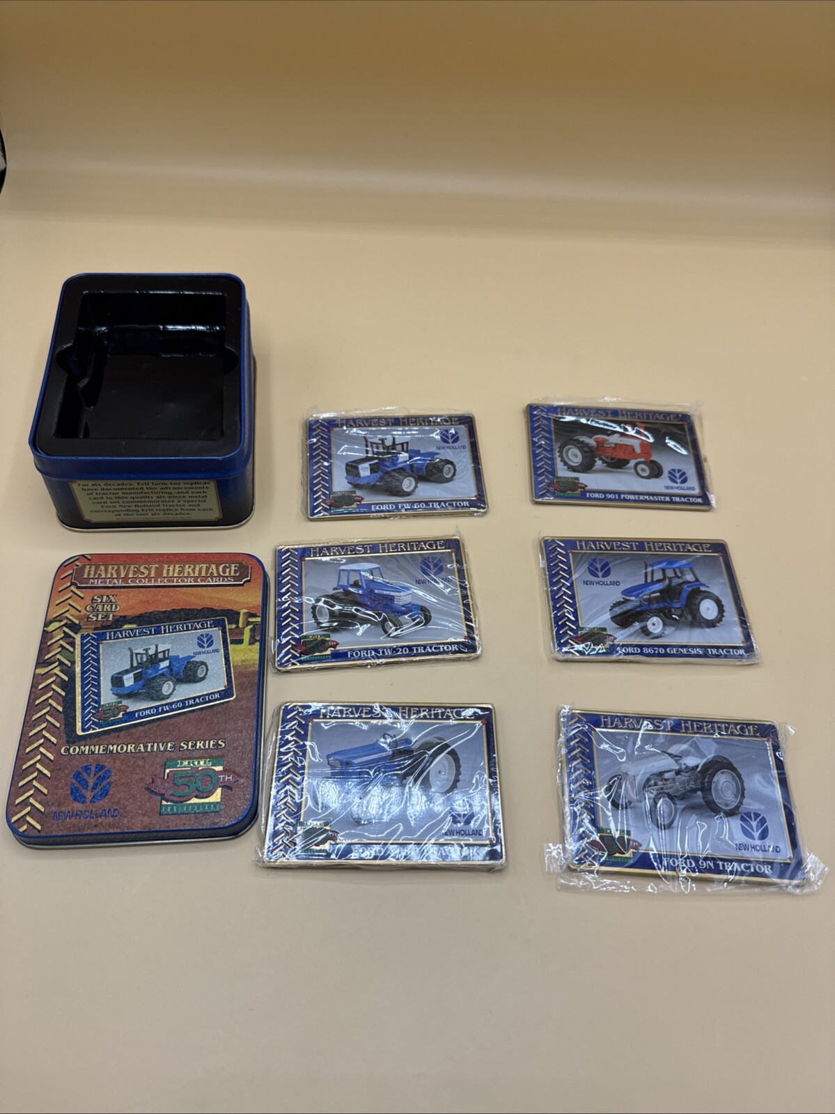 NEW HOLLAND HARVEST HERITAGE METAL COLLECTORS CARDS Commemorative Ertl 1995