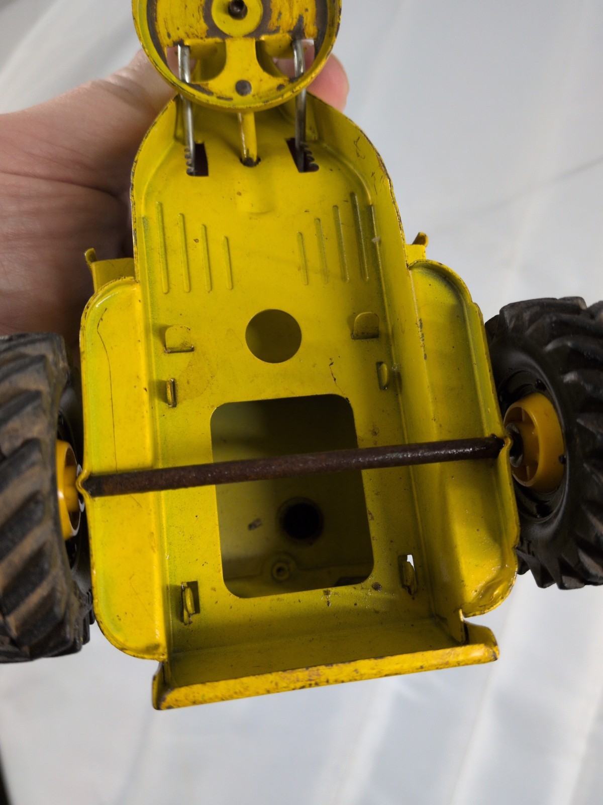 Vintage 1960&rsquo;s Tonka Mini Tonka Road Grader Missing Blade Pressed Steel Toy
