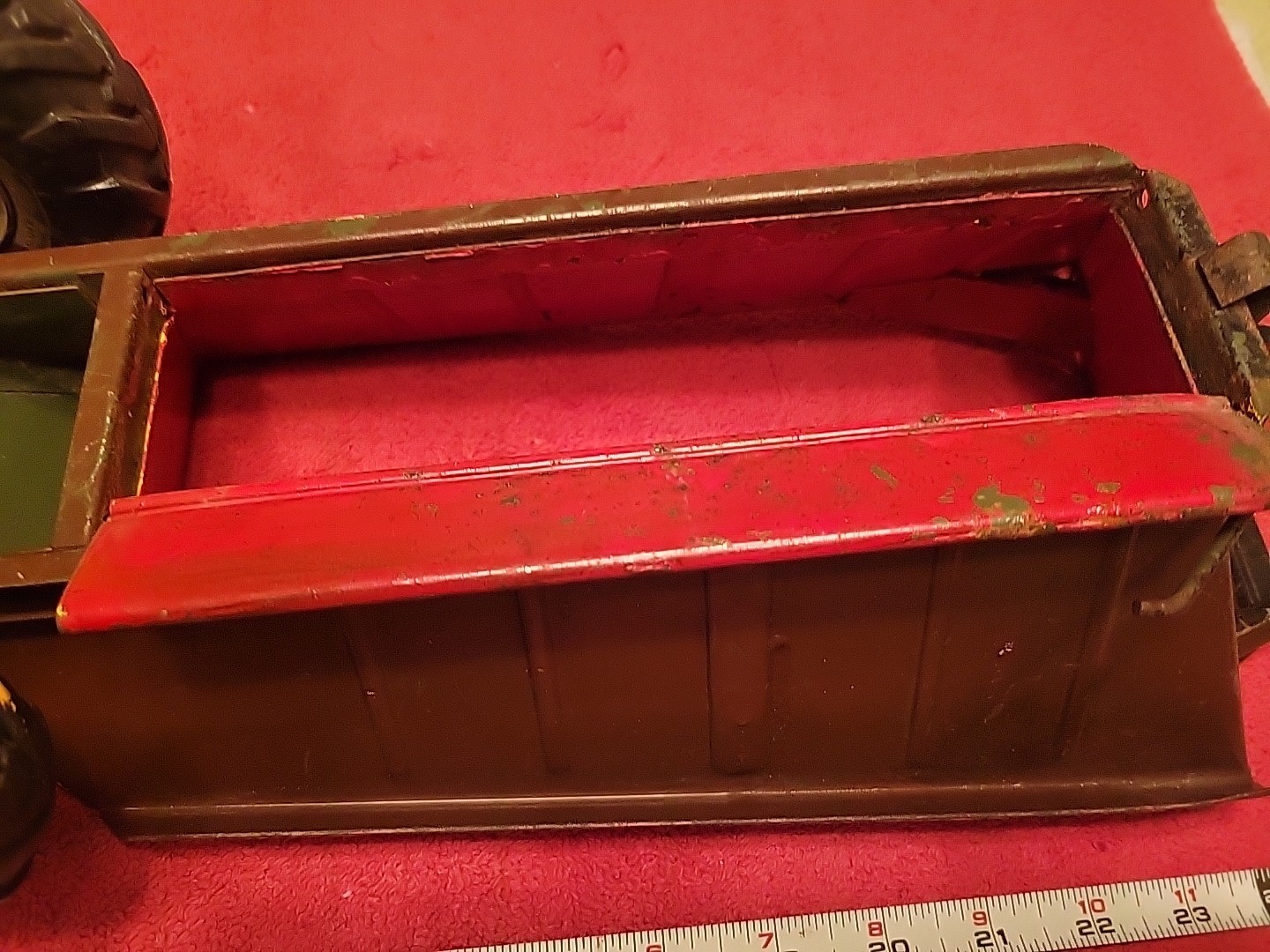 Doepke Model Toys Rossmoyne Euclid Bottom Dump Earth Mover Hauler Red 28&Prime; 1950s
