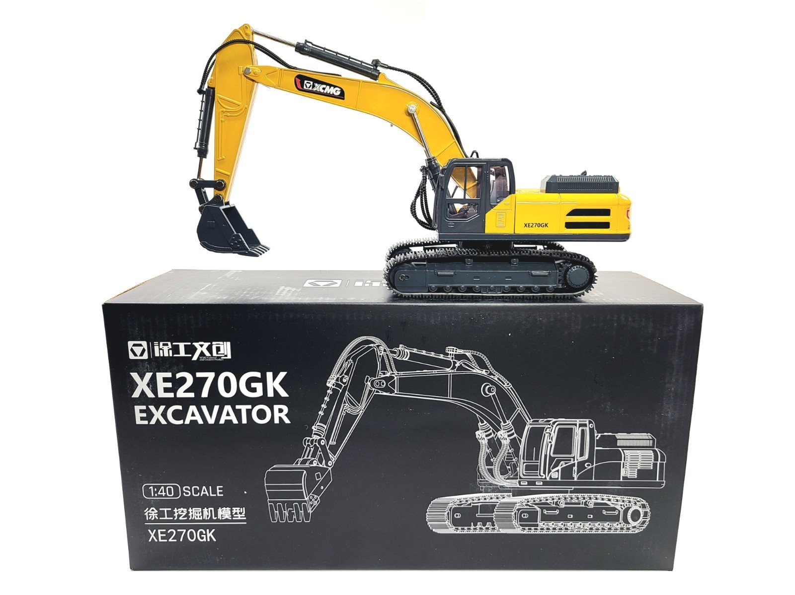 XCMG XE270GK Excavator – China 1:40 Scale Diecast Model New