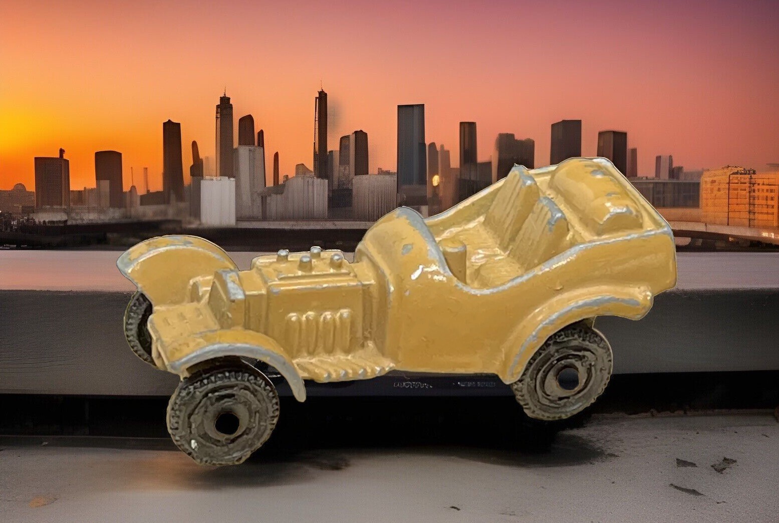 Vintage (Tootsie Toy) Tan Diecast RAT ROD Car Made in USA