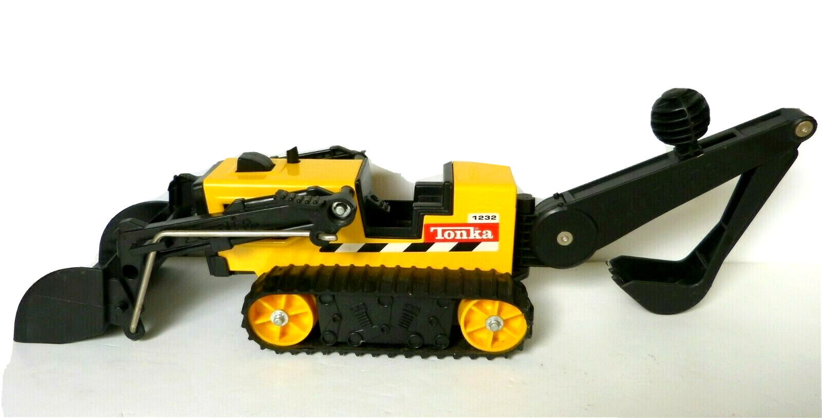 Vintage 1999 Hasbro Tonka Pressed Steel Front Loader/Backhoe #1232 EUC