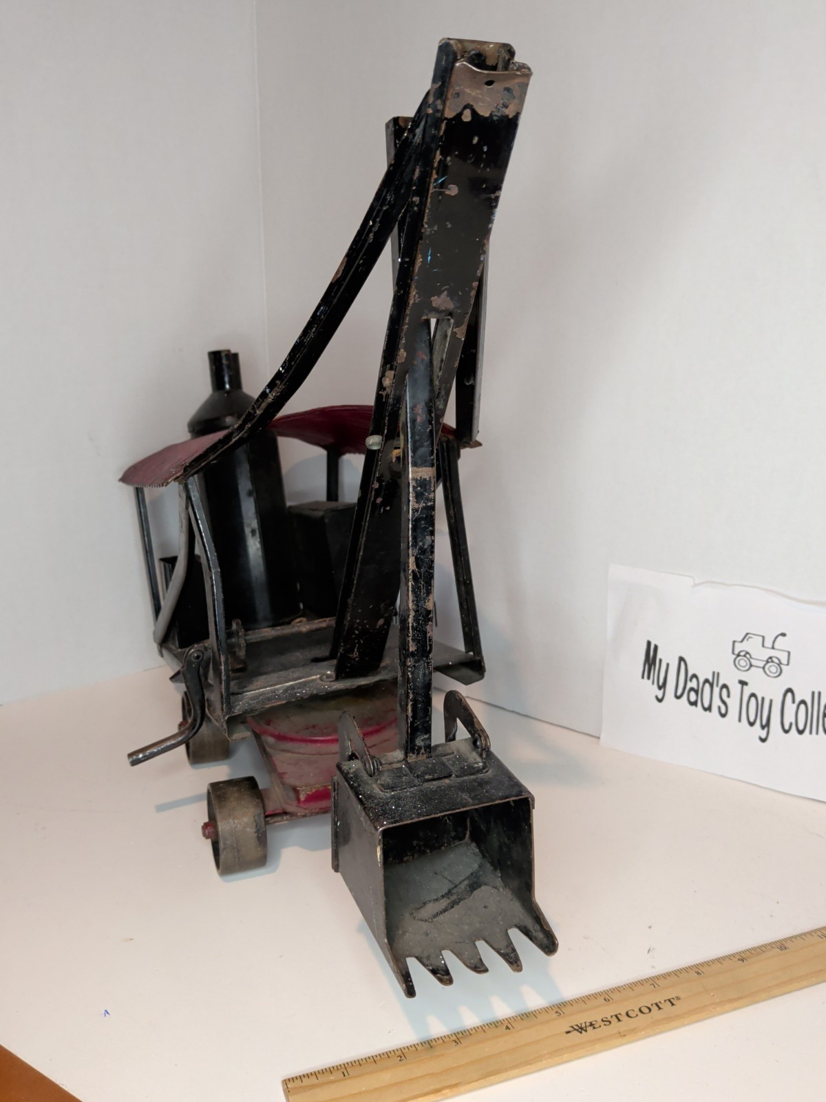Antique Buddy L Steam Shovel Pressed Steel 1920&rsquo;s Vintage Toy Rare READ!!