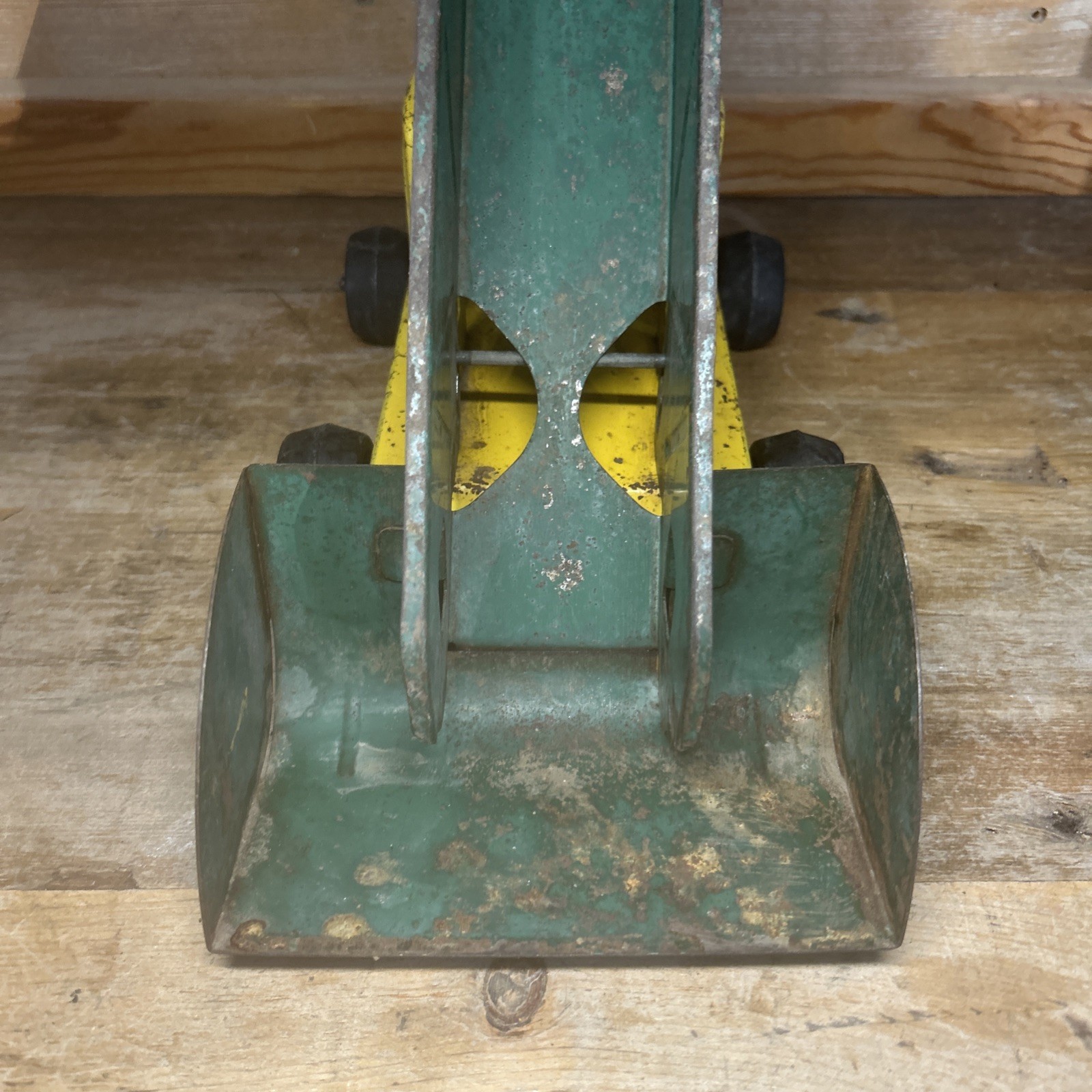 Vintage Marx Lumar Conveyor Loader Pressed Steel Toy Yellow Green Parts, Restore