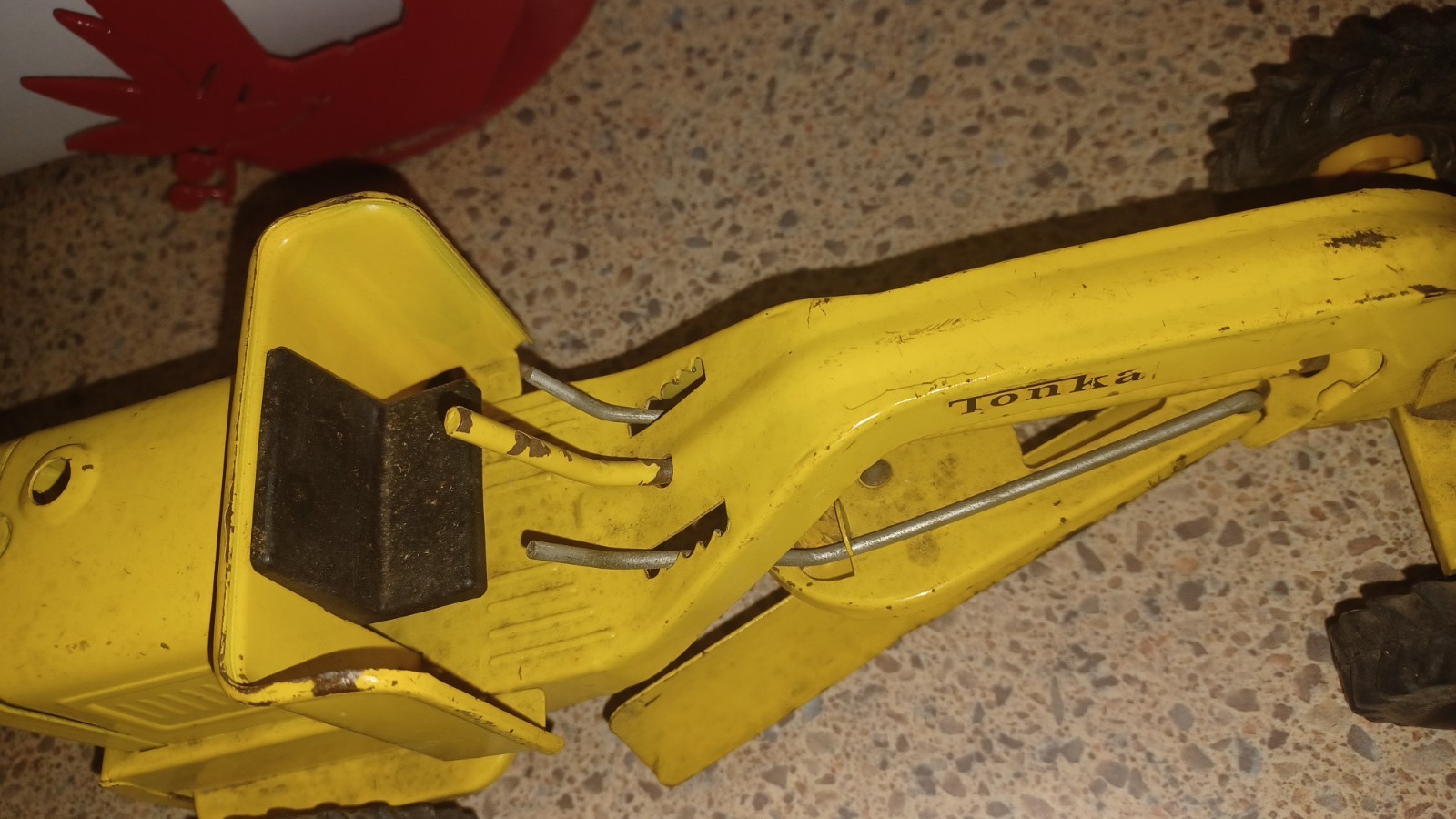 Vintage 1960&rsquo;s Tonka Pressed Steel Tonka Yellow Road Grader No.76 11&Prime; Long