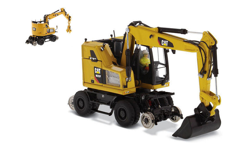 DIECAST MASTER DM85662 M323F RAILROAD WHEELED EXCAVATOR 1:50