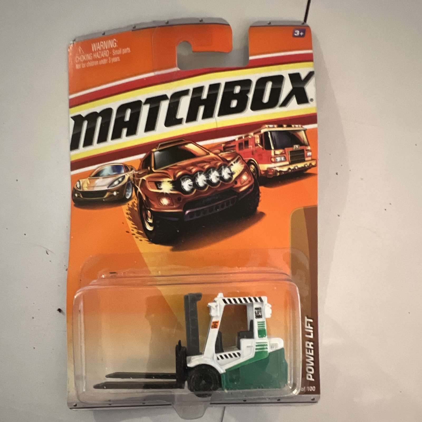 Matchbox Power Lift Forklift 1:64 Diecast White/Green/Black 2010 Unopened