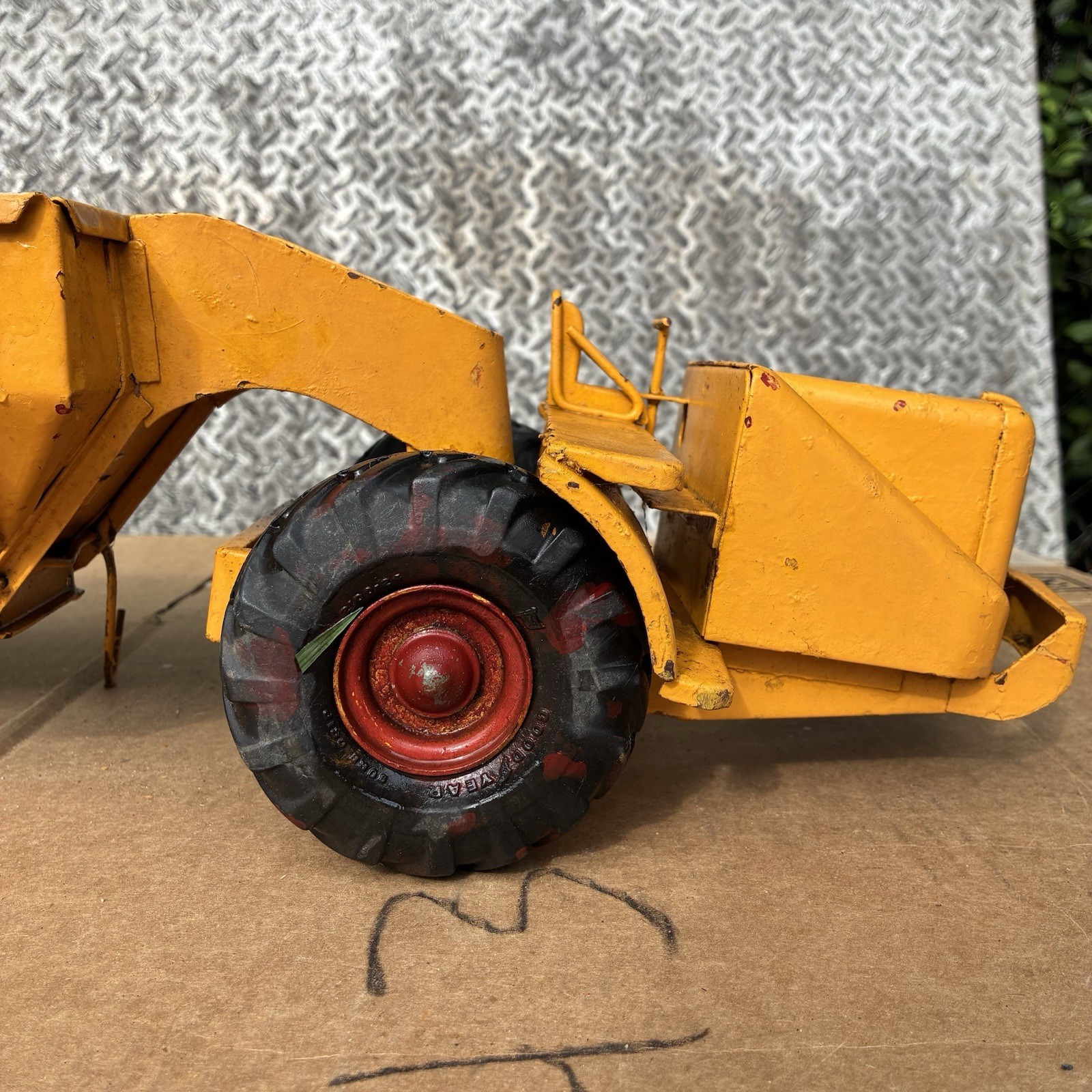 DUMP BOTTOM EARTH MOVER STEEL TOY VINTAGE