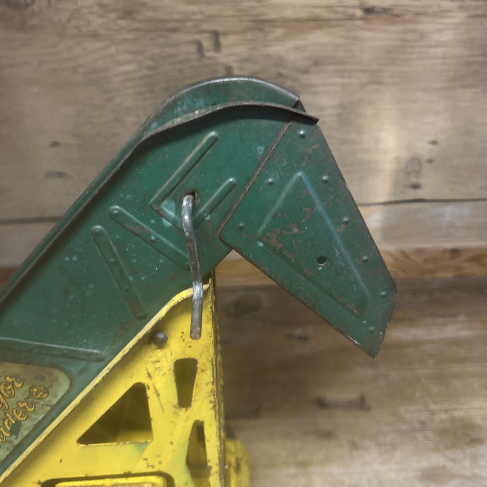 Vintage Marx Lumar Conveyor Loader Pressed Steel Toy Yellow Green Parts, Restore
