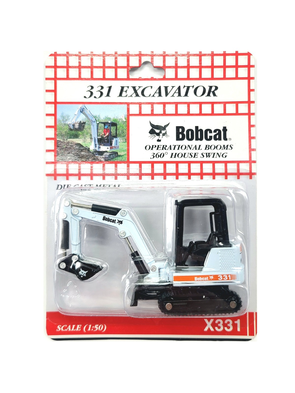 Bobcat X331 Mini Excavator – Wan Ho 1:50 Scale Diecast Model #6901119 New