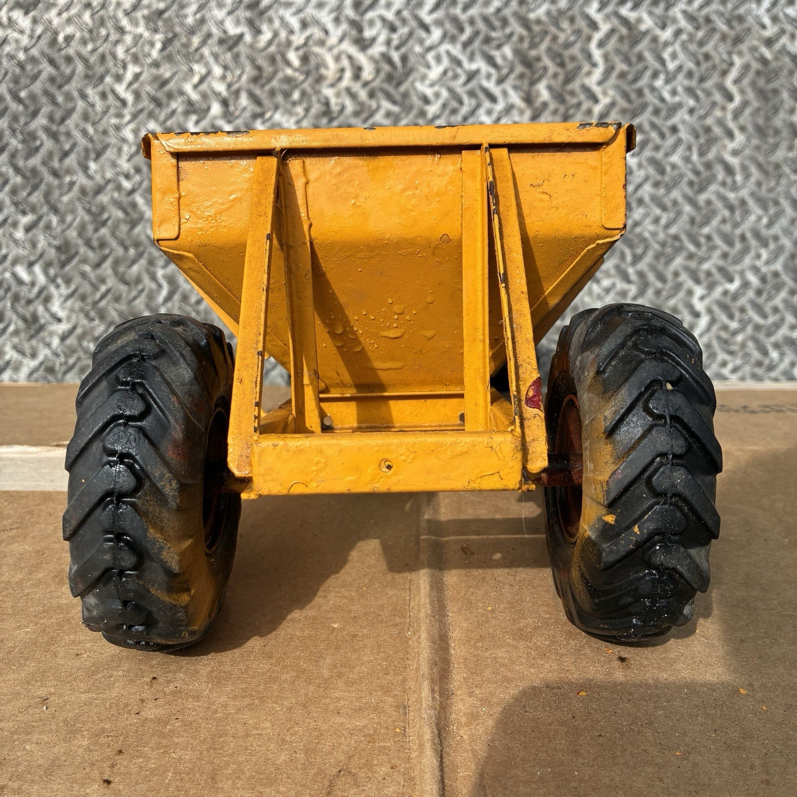 DUMP BOTTOM EARTH MOVER STEEL TOY VINTAGE