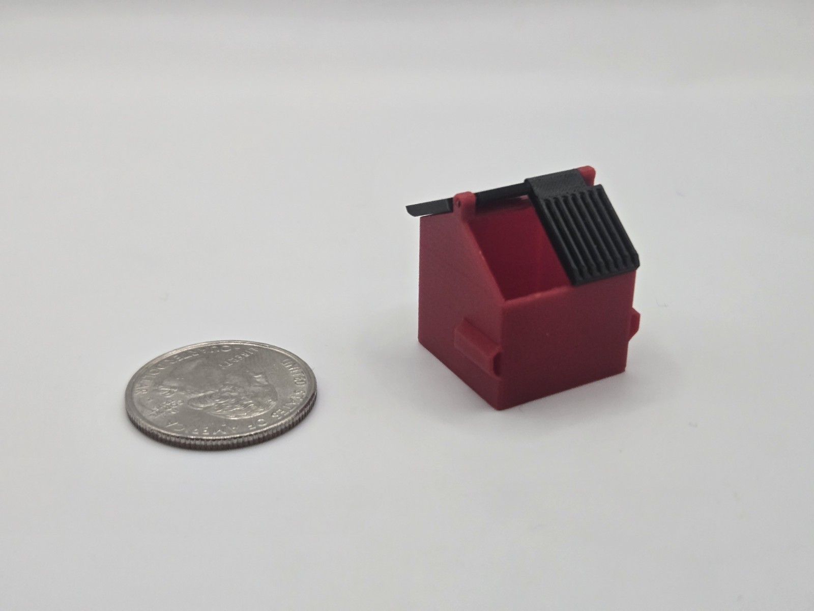 1/87 Scale 8 Yard Dumpster in Red