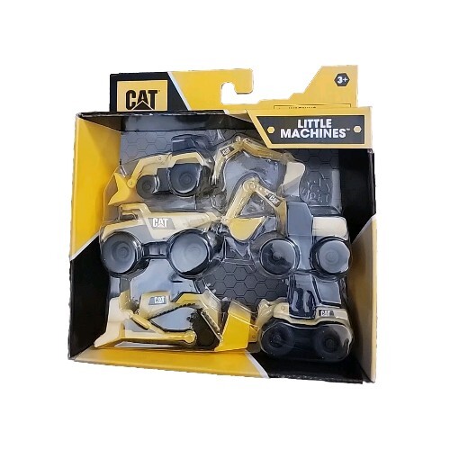 CAT LITTLE MACHINES GROUND CREW New In Pkg. Ages 3+, 5 Machines In All. Plastic
