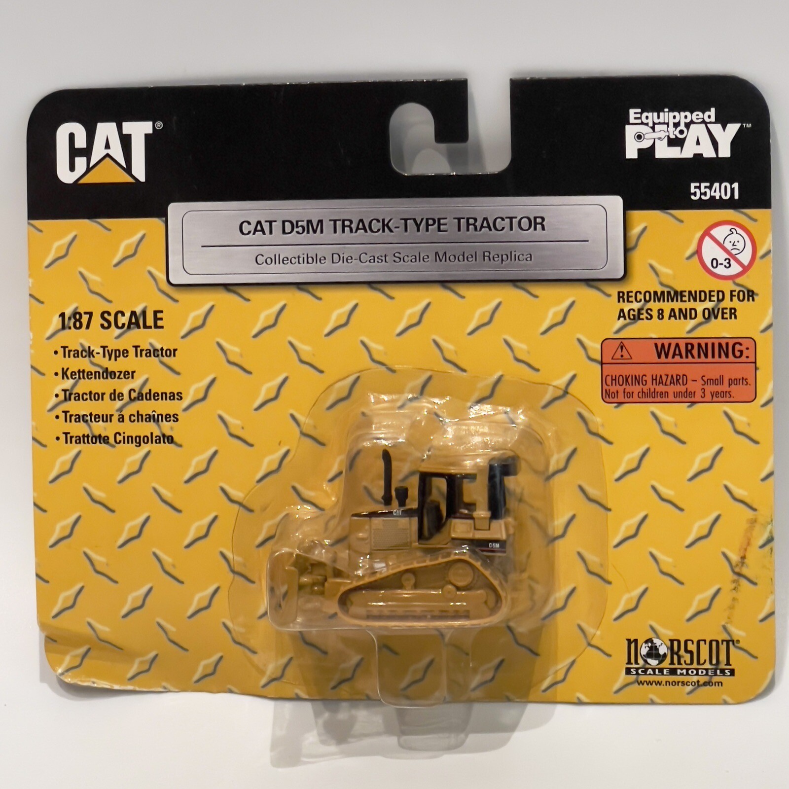 Diecast Norscot Die-Cast 1/87 HO Scale CAT D5M Track-Type Tractor 55401 NEW RARE