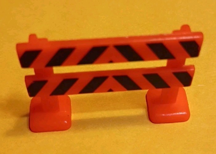 Unbranded Scale Black & Orange Traffic Saw Horse Plastic Toy Barricade Blockade