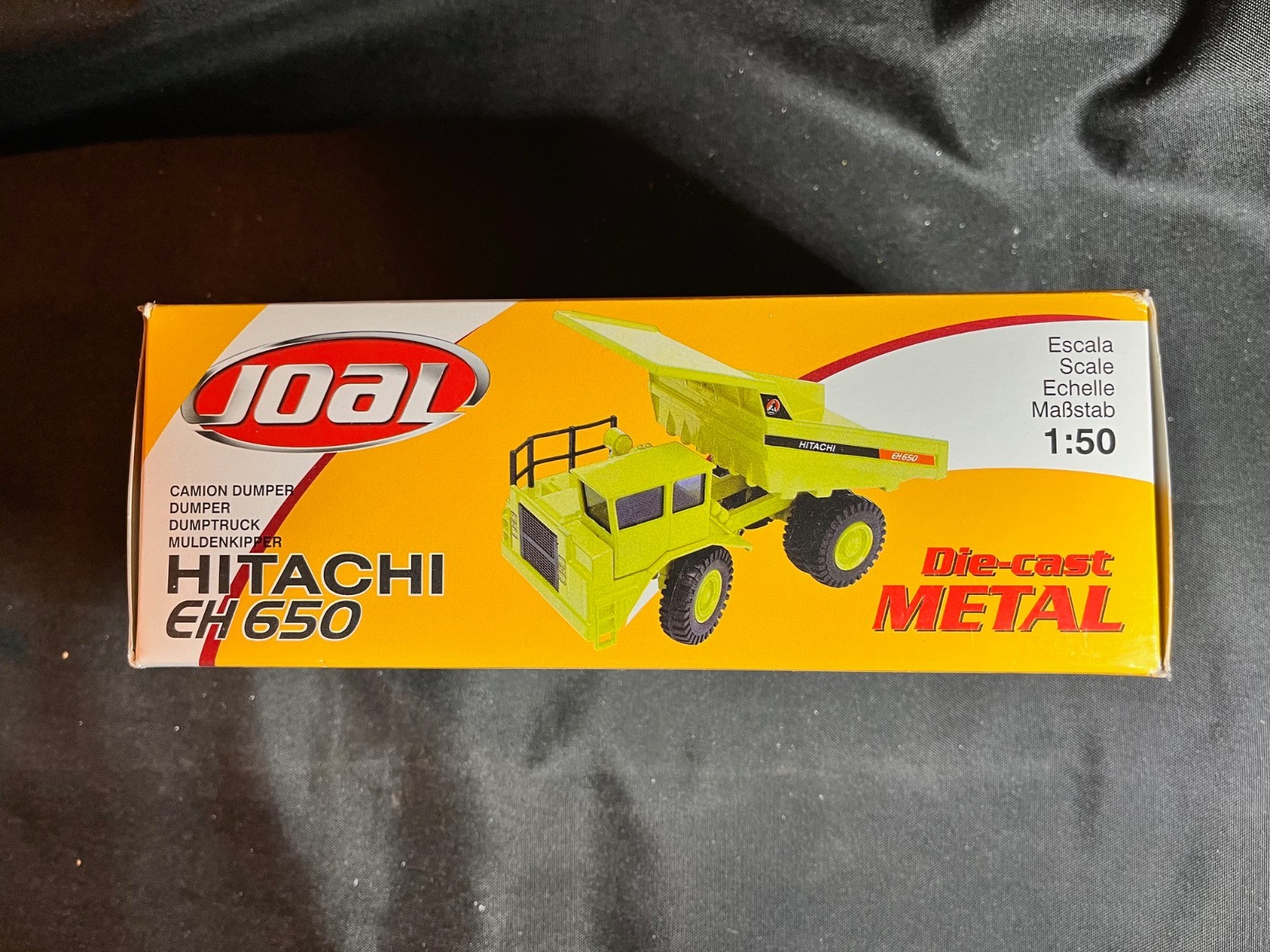 JOAL Hitachi EH 650 Dump Truck 1:50 Scale Light Green Box has price Sticker