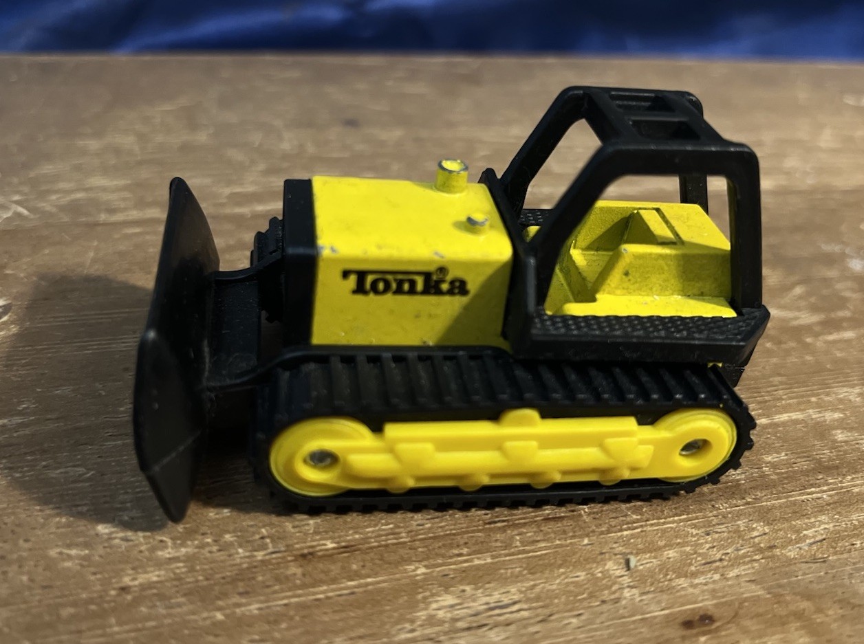 Vintage Tonka Yellow & Black Bulldozer Construction Vehicle (1994)