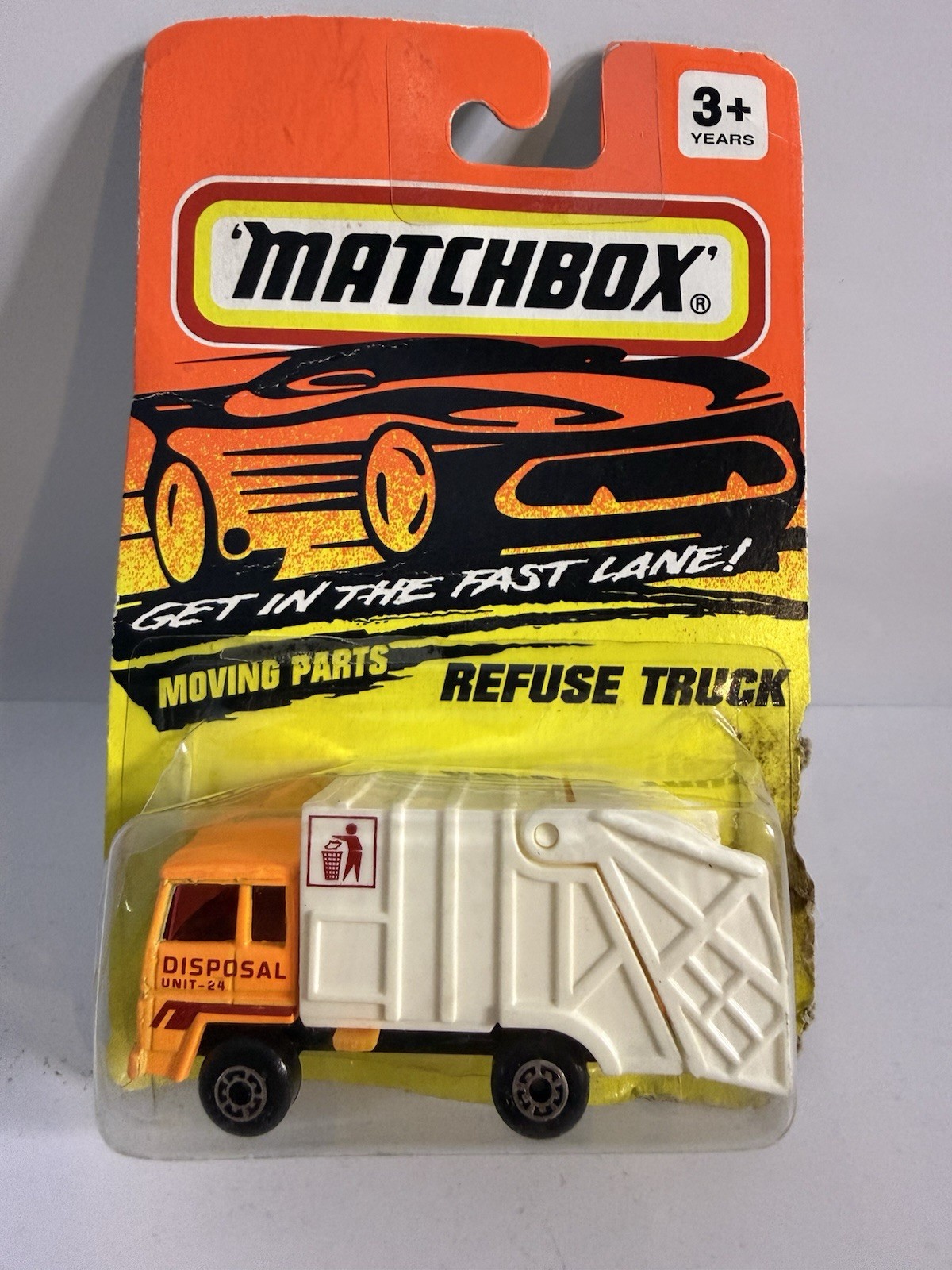 Matchbox REFUSE TRUCK #36 Sealed in Package 1993 Orange w/ White Dumper 258
