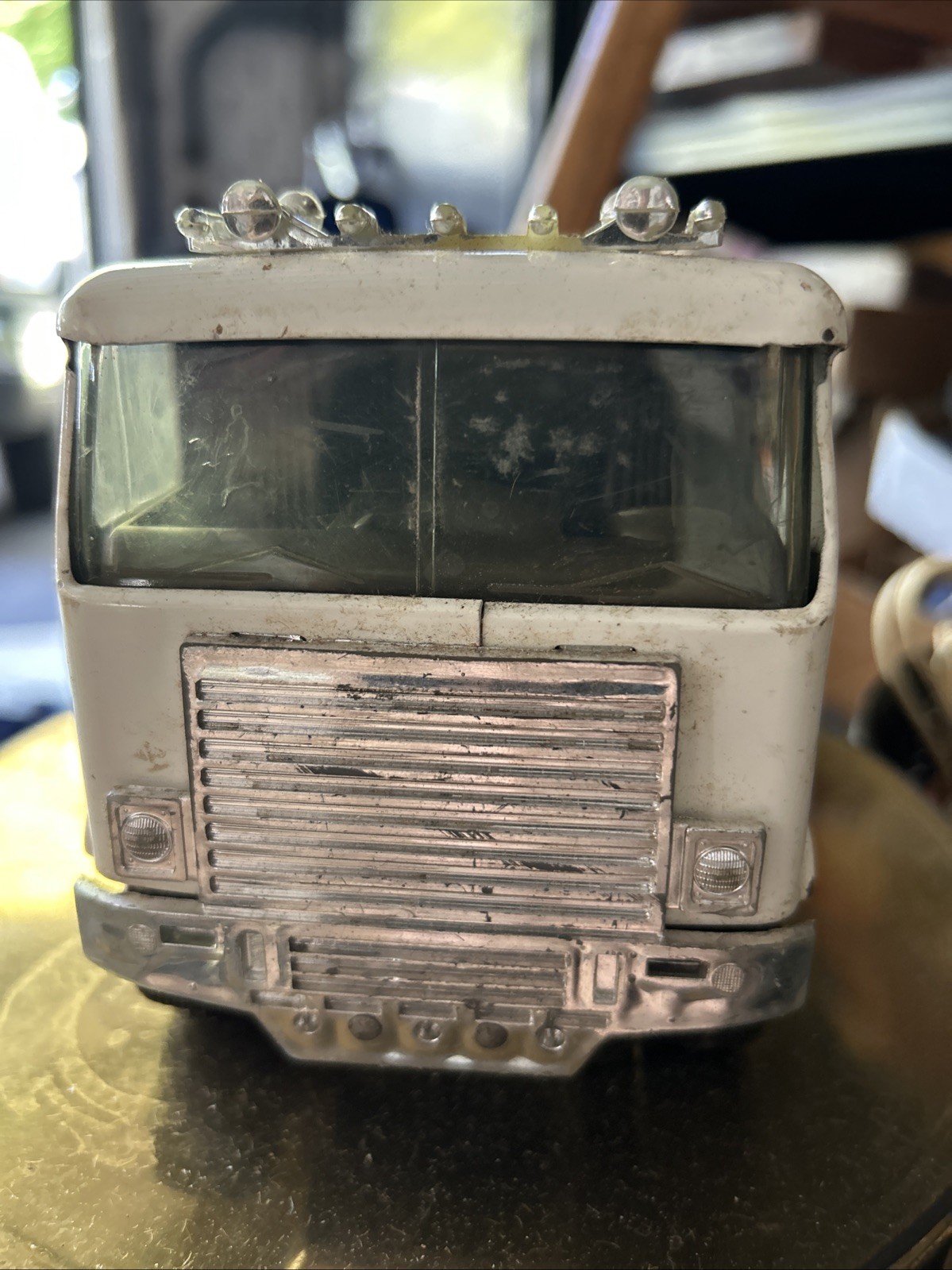 Vintage Pressed Metal Ertl Campbells Soup Cabover Semi Truck Cab Only