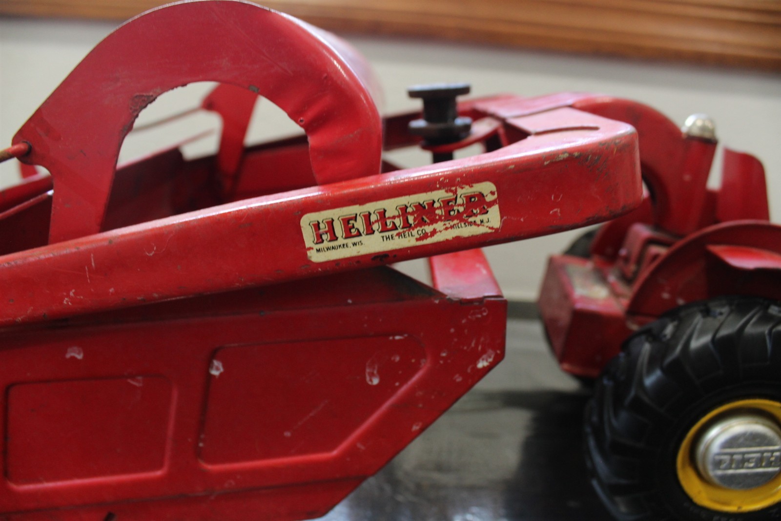 Vintage Toy Earth Mover Red 29&Prime; Long Ca. 1950&rsquo;s by Model Toys Doepke Heiliner