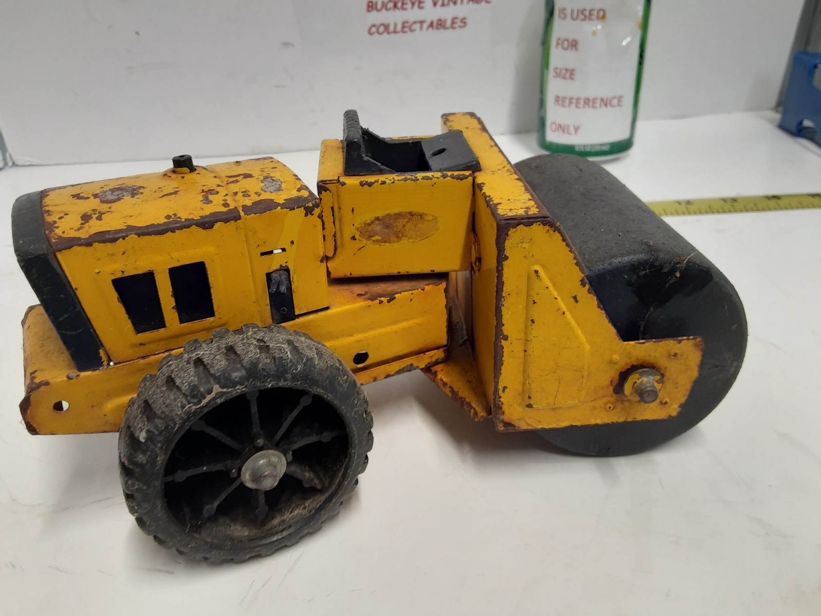 Vintage 8-1/2&Prime; TONKA Road Roller Front Swivels 1970’s, To Restore/Parts