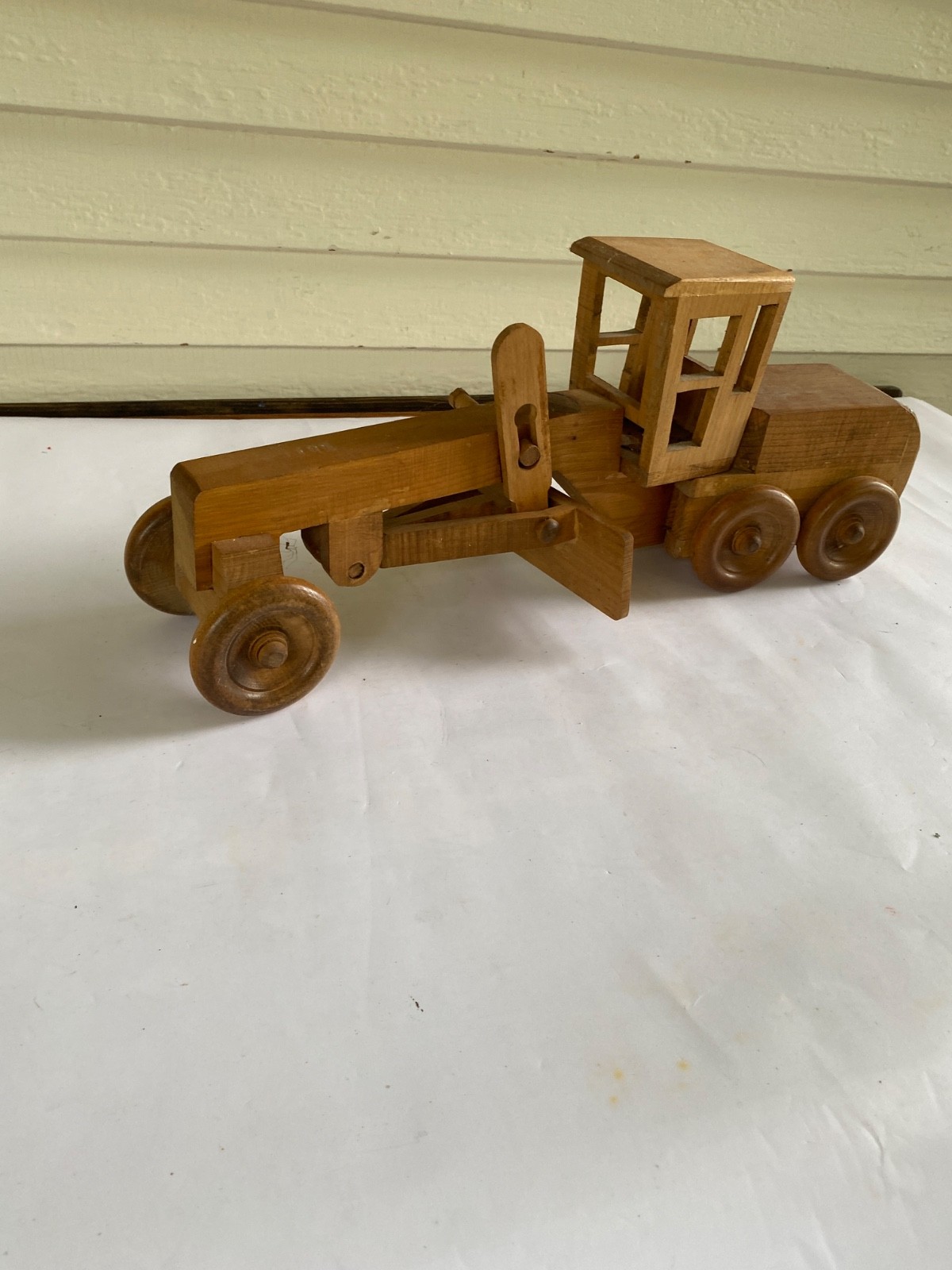 Custom Wood Caterpillar Road Grader Toy 18&Prime; Long Wooden Toy