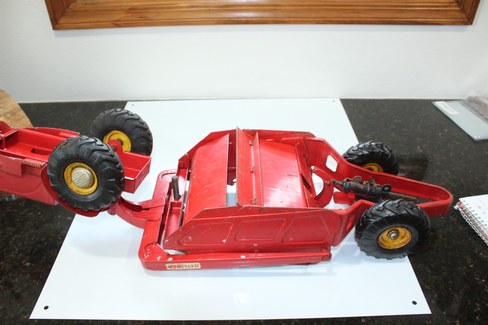 Vintage Toy Earth Mover Red 29&Prime; Long Ca. 1950&rsquo;s by Model Toys Doepke Heiliner