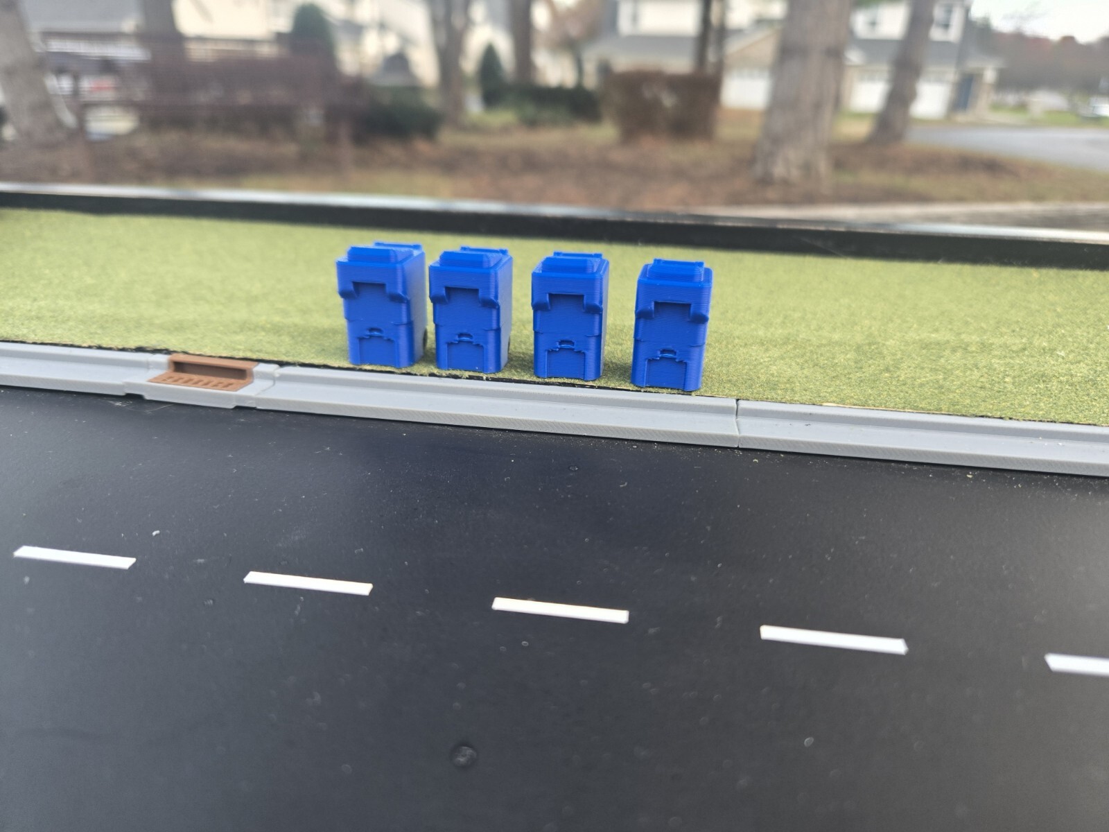 1/50 Scale Trash Bins *4 Pack* in Blue
